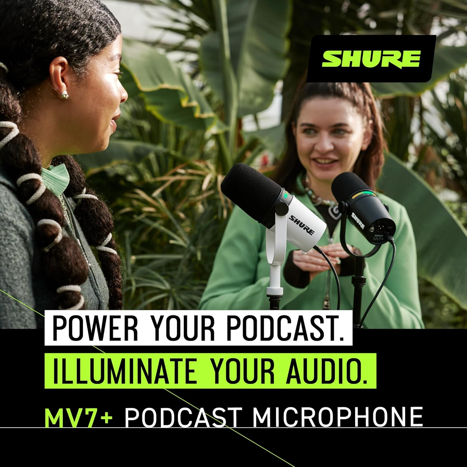 Shure Motiv MV7+ Podcast Dual-Output Cardioid Dynamic Microphone with XLR/USB, White image number 4