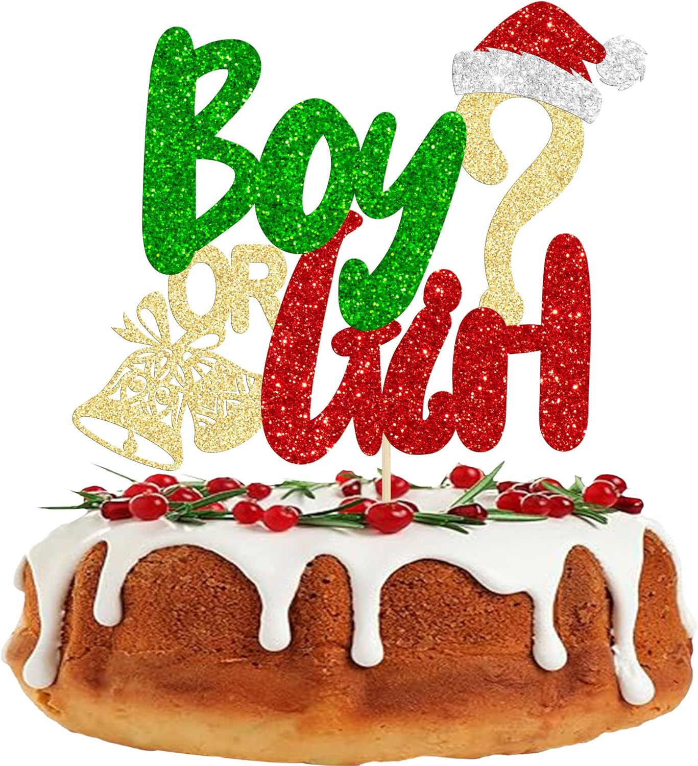 Gyufise 1 Pack Merry Christmas Cake Topper Glitter Snowflake Santa Claus Christmas July Birthday Cake Decorations for Merry Christmas Theme Happy New Year Party Supplies