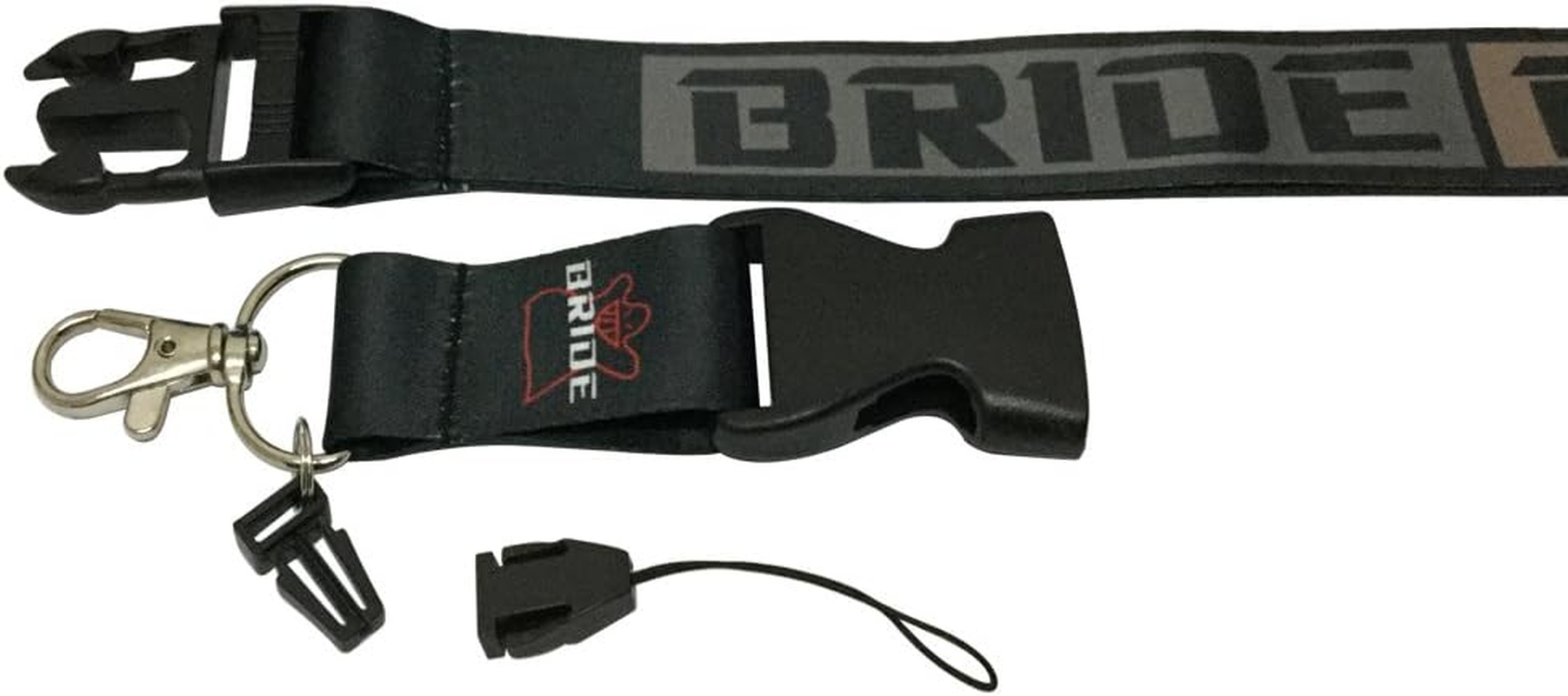 1Pcs Black Color USA Ship New Quick Release Neck Strap Lanyard Keychain Keyring Car Keys House Keys ID Badges Card for Speeding Car Performance Team Bride image number 1