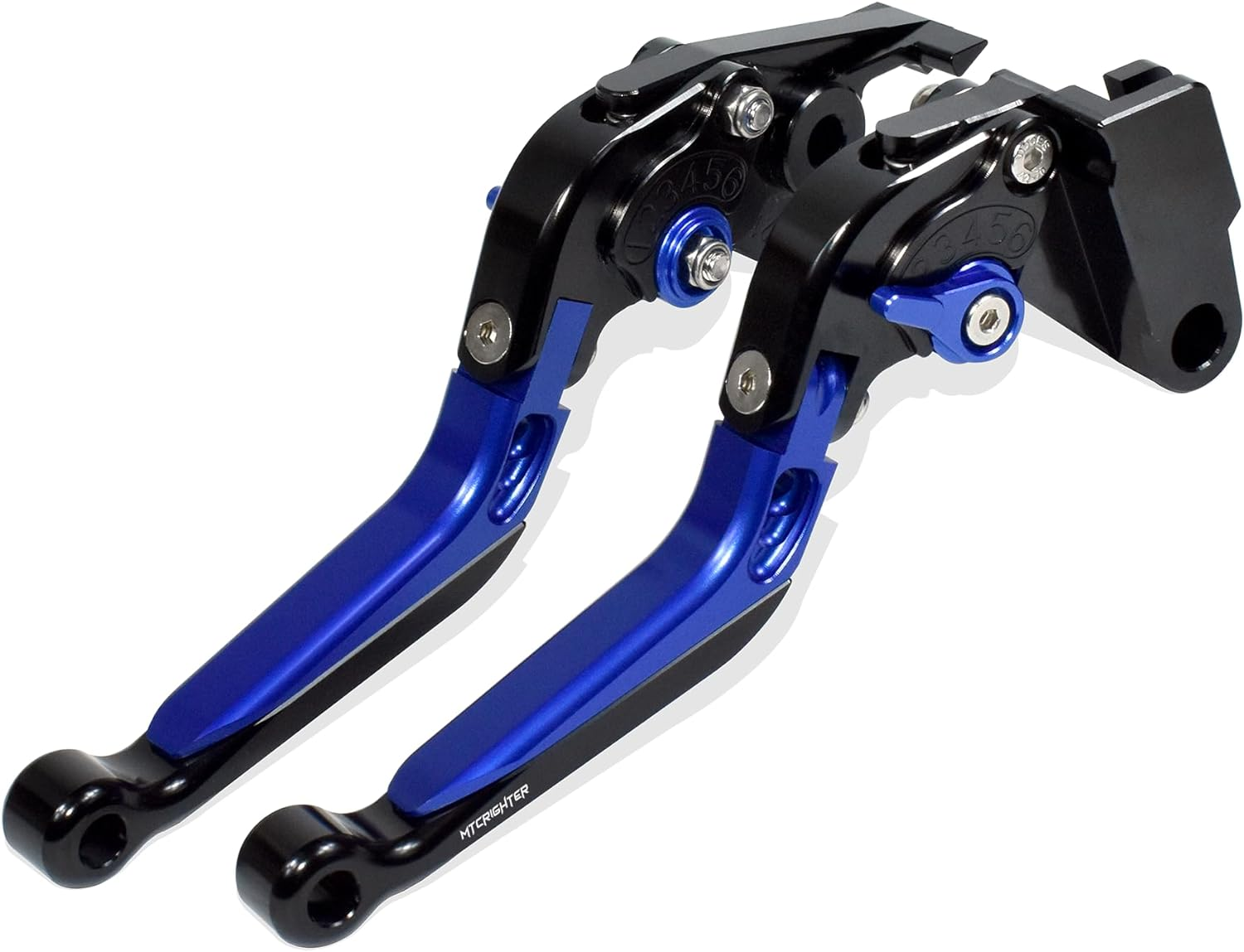 Retractable Foldable Brake Lever Clutch Lever for Triumph Tiger 1200 Explorer/Xe/Xc/Xr 2012-2020, CNC Aluminum Alloy Made (Blue)