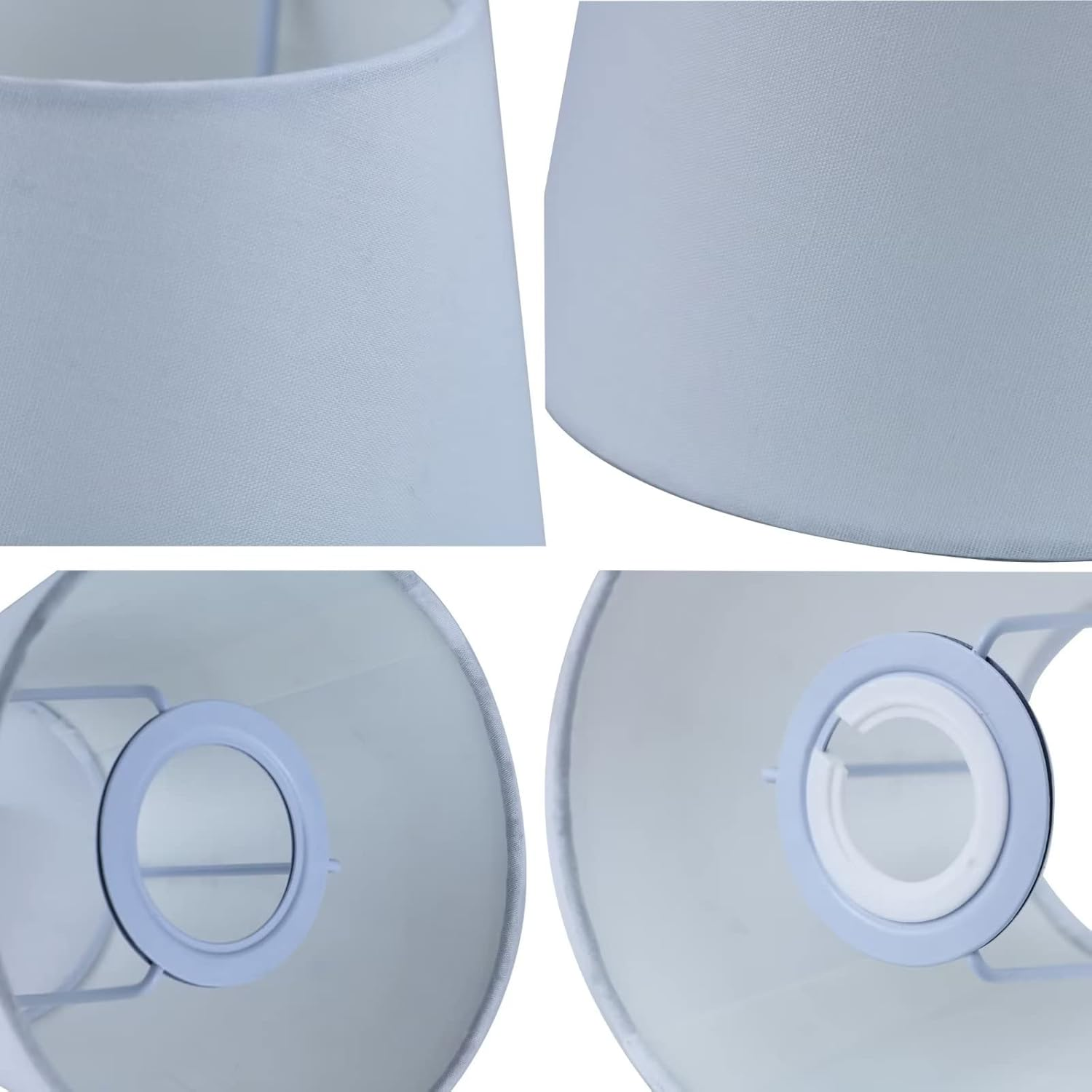 Sinta Fabric Lampshade &Oslash;5.5/14Cm Small Light Shade for E14/E27 Chandelier, Upright Wall Lamp, Table Lamp, Candle Light, White image number 5