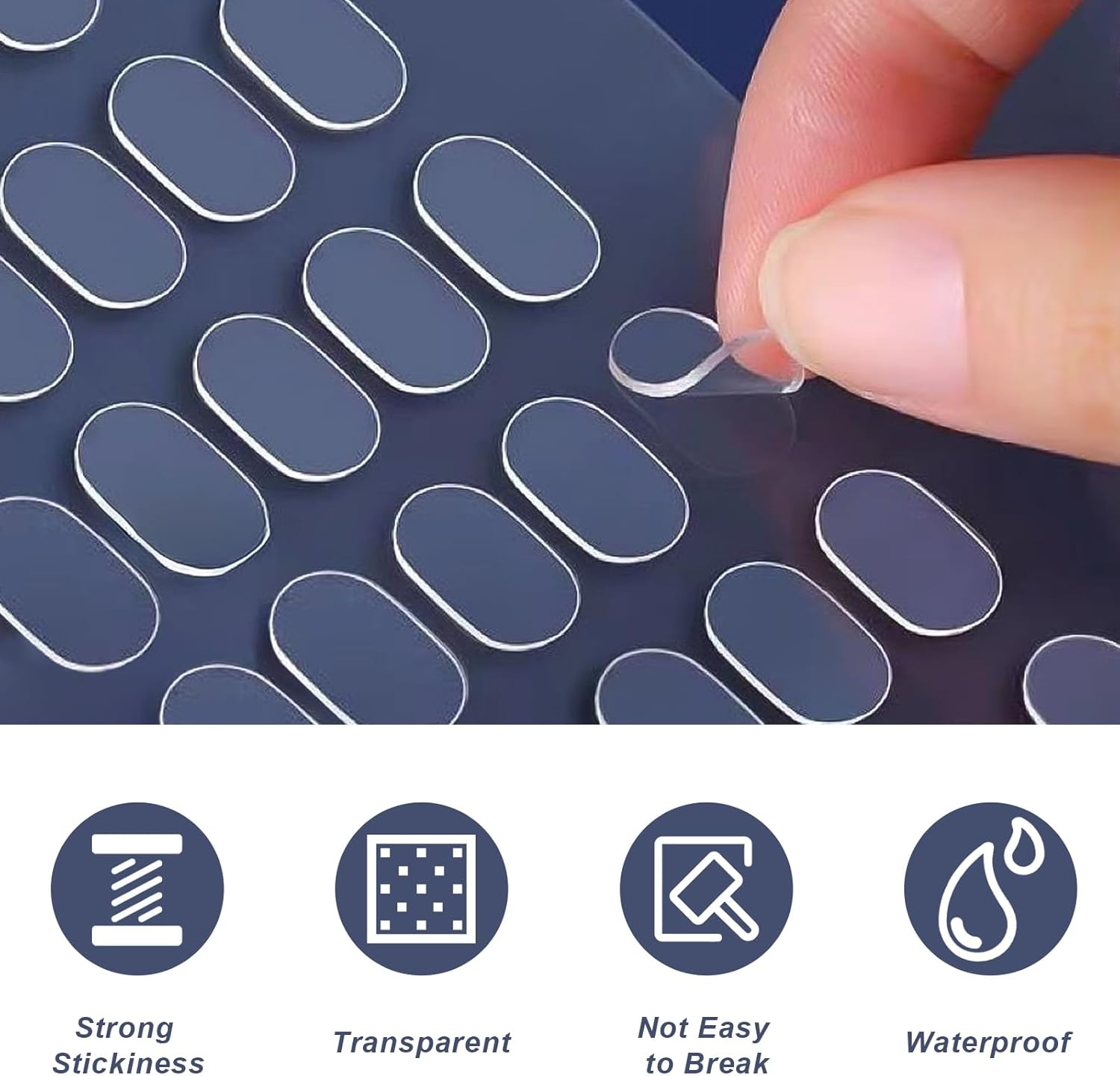 800PCS Museum Gel Clear Removable, Double Sided Sticky Dots, Sticky Tabs for Hanging for Festival Party Balloons Decoration