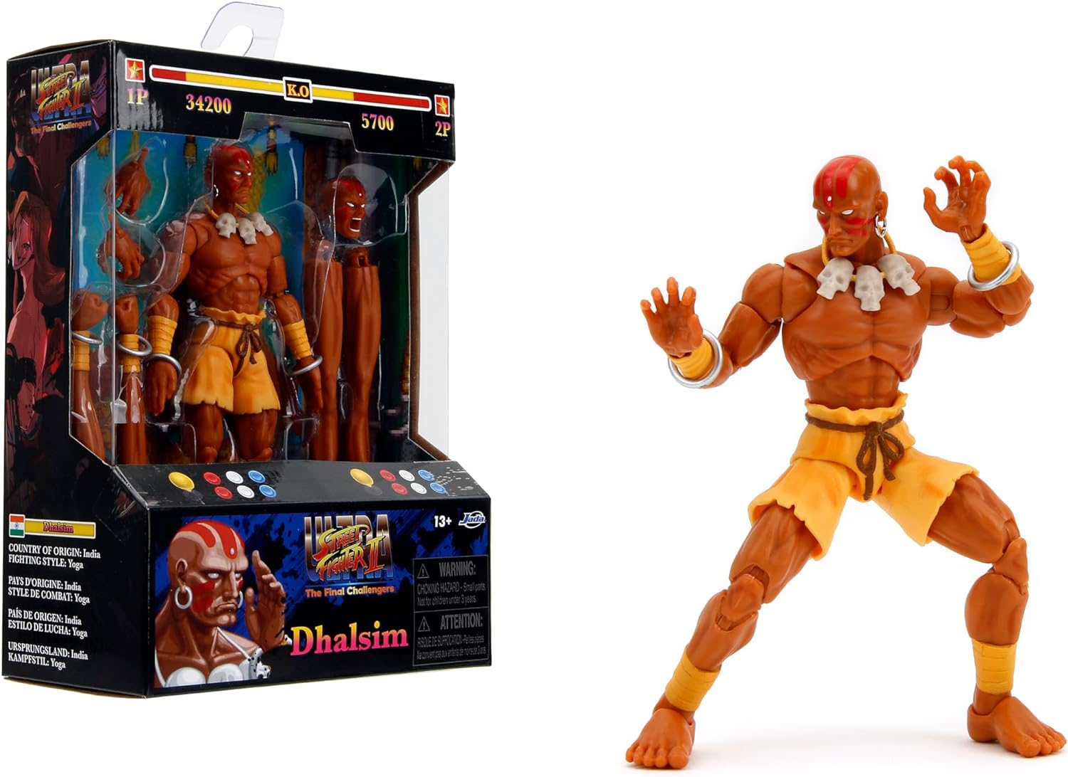 Jada Toys Street Fighter Dhalsim Action Figure 6-Inch Size image number 3
