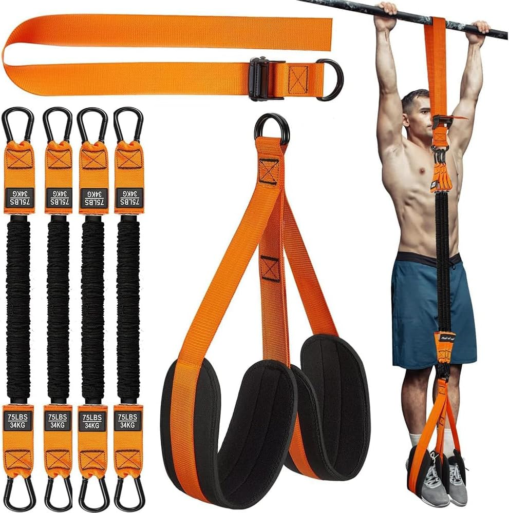 SHENMAIDAY Pull up Assistance Bands 300Lbs, Adjustable Heavy Duty Resistance Band for Pull Up, 4 Pull up Bands, Comfortable Fabric Feet/Knee Rest, Home Fitness, Body Stretching, Chin Up