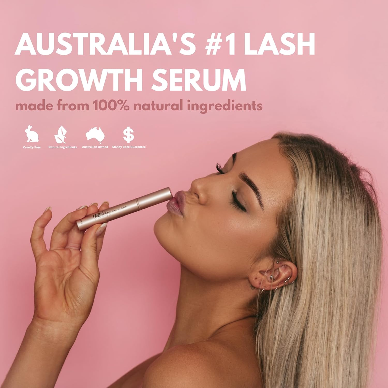 Lash Therapy Australia Eyelash Growth Serum Lash Enhancing, Boost and Grow Lashes Cruelty Free, 3Ml image number 3