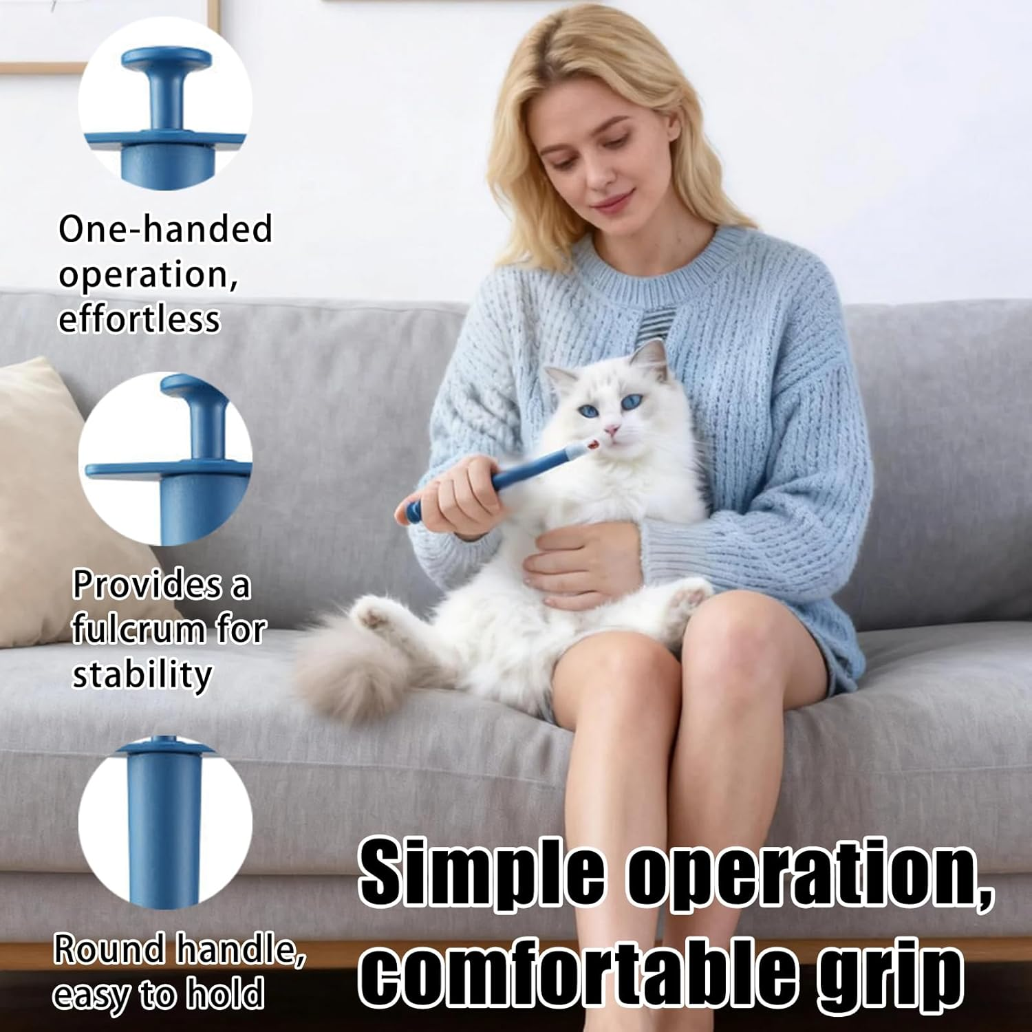 Pill Dispenser for Animals, Pet Pill Popper, Pill Pusher for Cats, Durable, Handy Pet Pill Shooter for Cats and Small Dogs image number 3