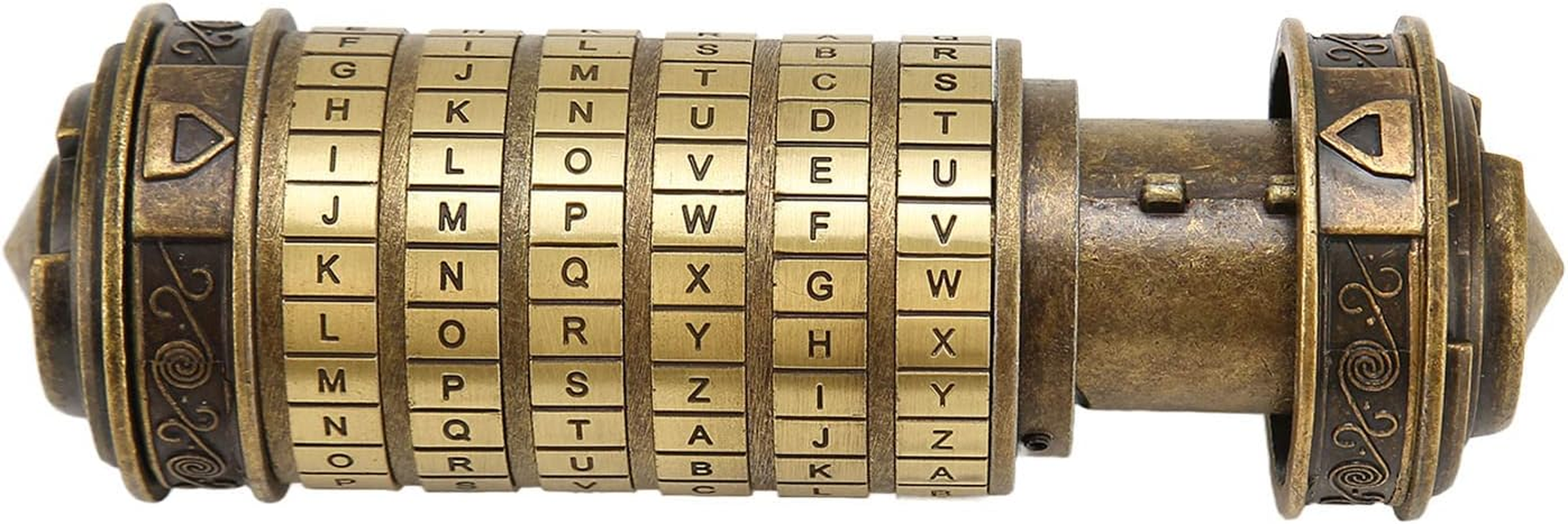 Da Vinci Code Mini Cryptex Lock Puzzle Box with Hidden Compartments for Notes Paper Money Rings Jewelry, Interesting Creative Romantic Birthday image number 2