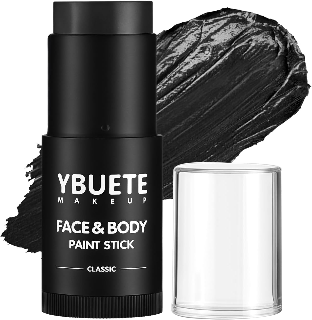 YBUETE White Oil Based Face Body Paint Stick, Non-Toxic Full-Coverage Face Painting for Halloween Cosplay Joker Zombie Vampire Skeleton Clown Makeup, Waterproof Cream White Body Painting for Adults