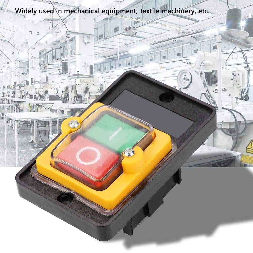 Machine Push Button Switch AC220V/380V 10A Waterproof On/Off Push Button Safety Switch with Dustproof Box for Mechanical Equipment image number 4