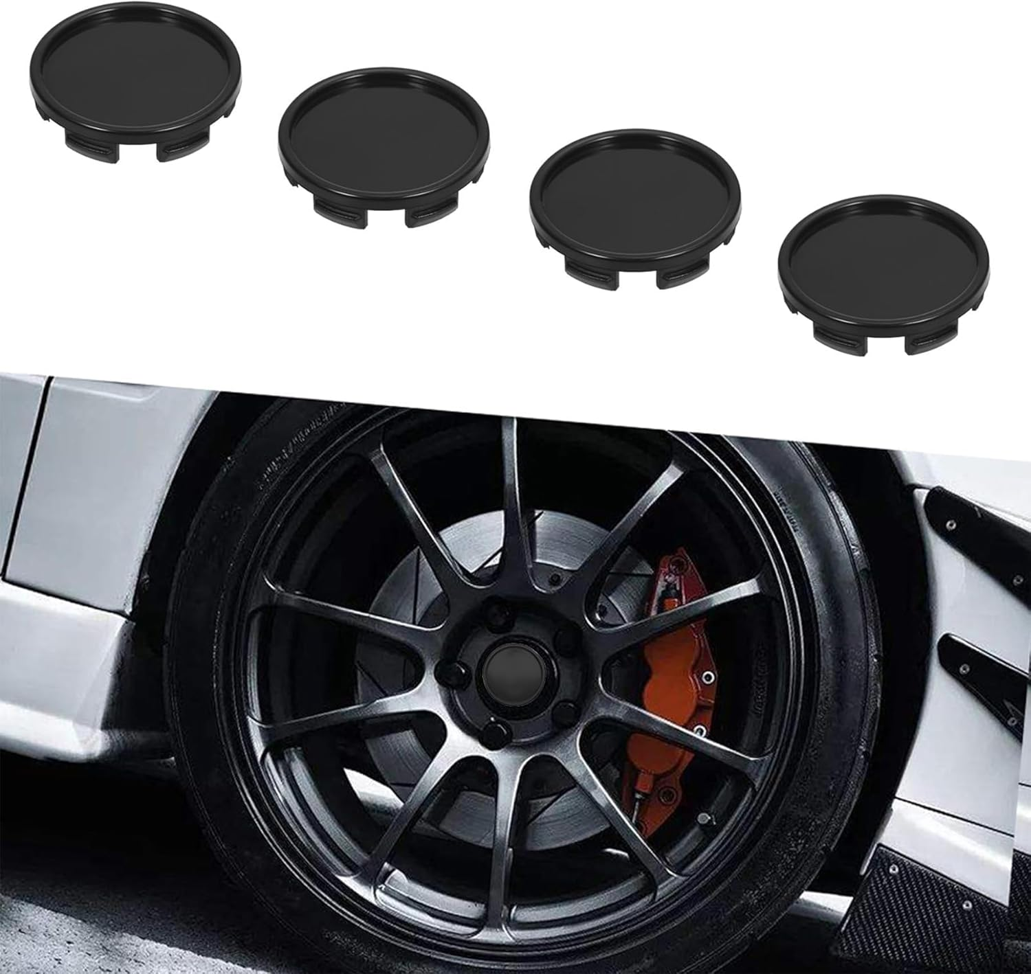 Alriedy Set of 4 Wheel Hub Caps 75 Mm for Mercedes Wheel Hub Caps ABS Rim Caps Robust Wheel Centre Caps for Car Tyres Universal Wheel Hub Cover Other75 Mm Wheels image number 3