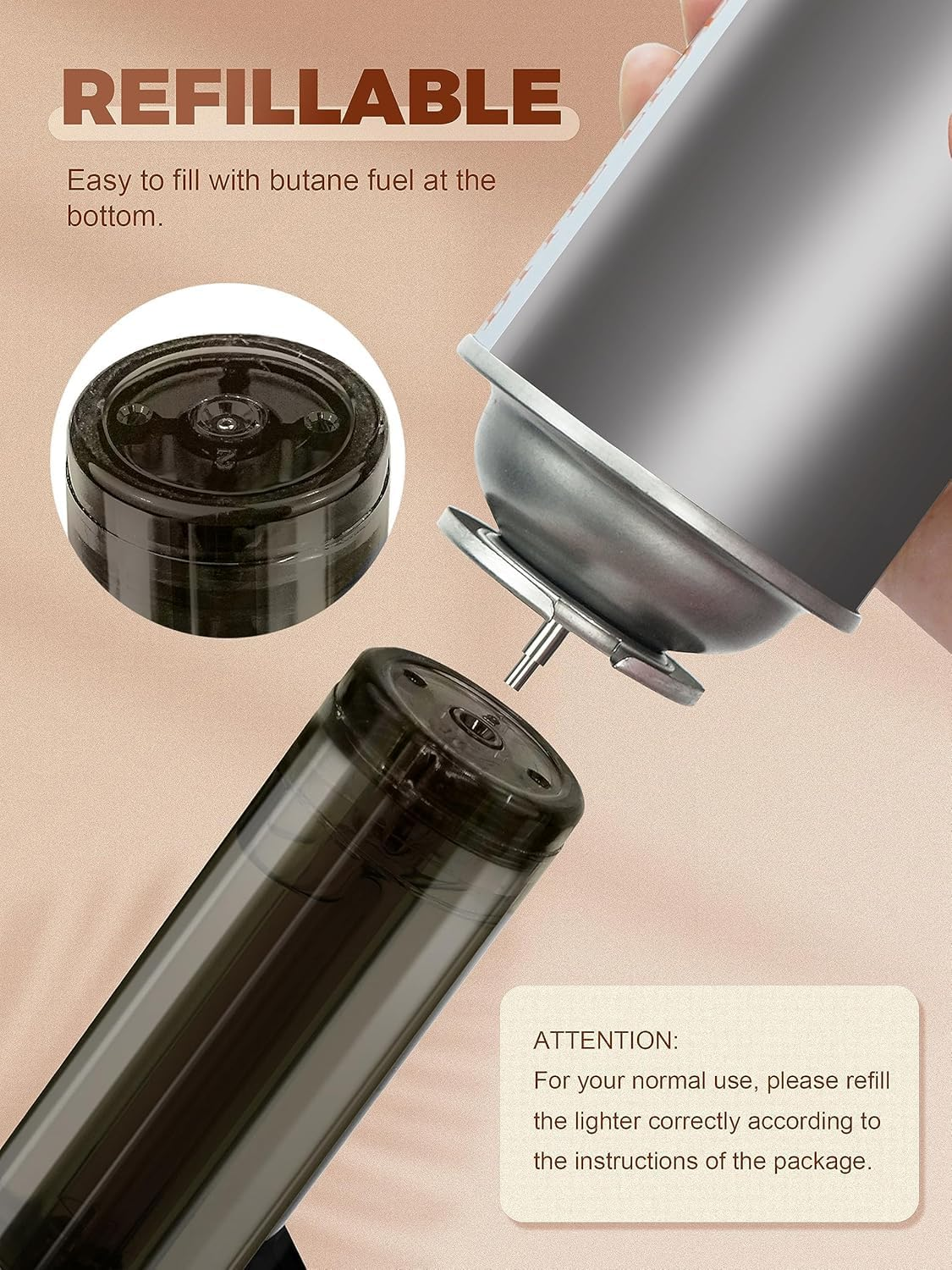 5 Pack Torch Lighters Butane with Safety Lock,Powerful Windproof Jet Flame, Butane Gas Refill,Torch Lighter Multi Utility Mini Gas Lighter Blow Torch Lighters for Candle Fireplace Camping Grill BBQ image number 5