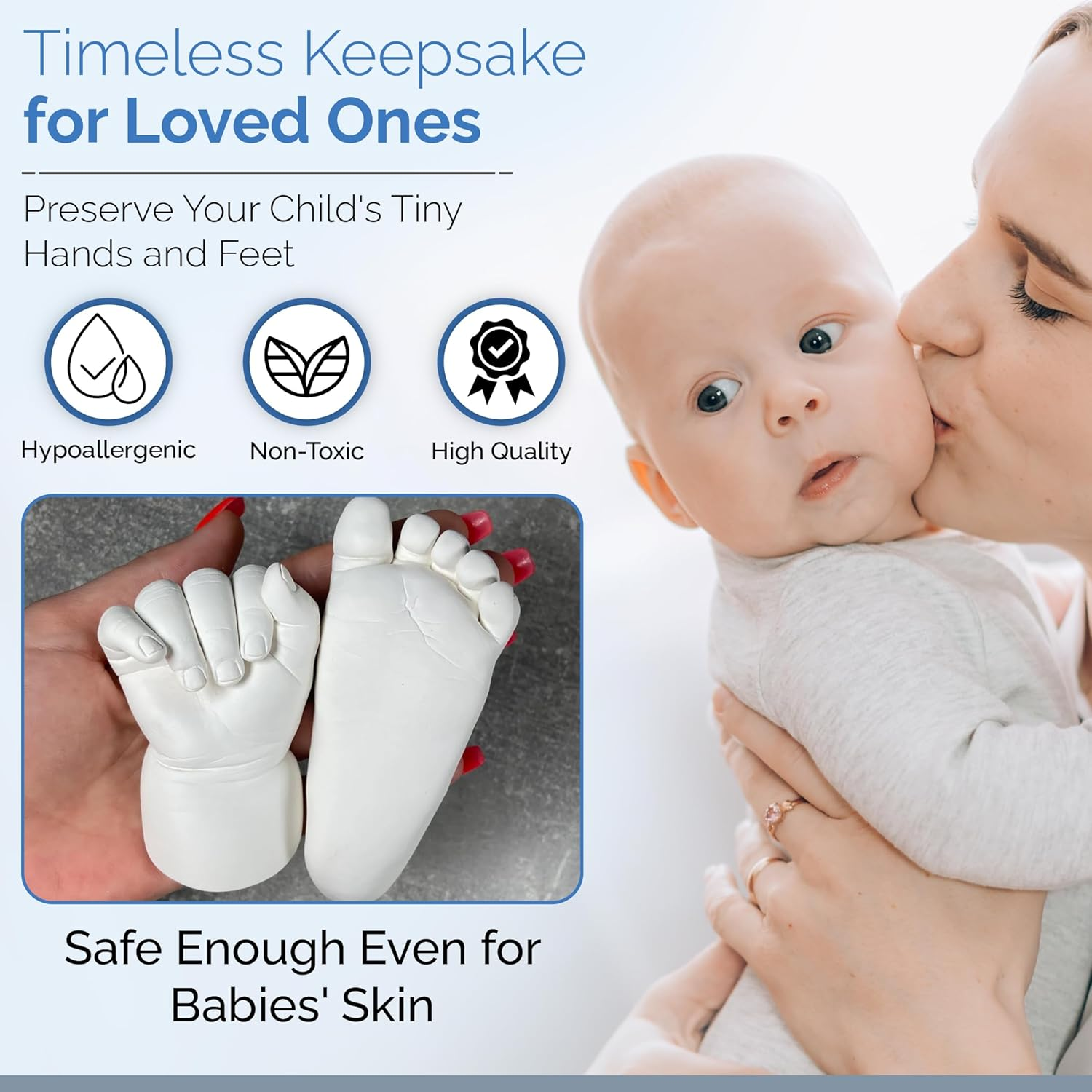 Moulding Memories 3D DIY Hand Casting Kit for Couples, Babies, Kids, or Adults with Plaster, Alginate, Paint, Brush, and Cast Accessories, Family Memory Keepsake, Complete Home Kit image number 2