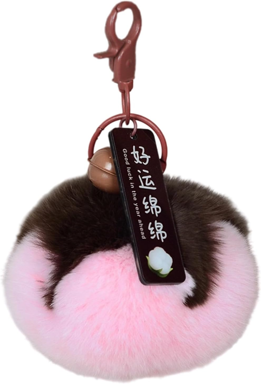 [Xinsheinelry] 2. Ultra Soft Simulated Hair Key Ring Lightweight Design Bag Decoration for Metal Clasp for Premium Keychain Outdoor and Gift