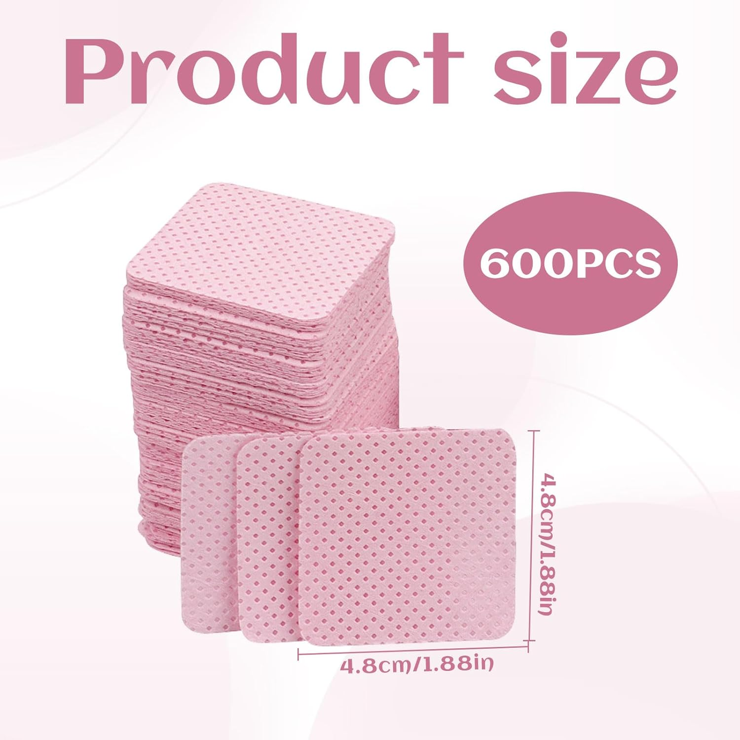 Nail Polish Remover Wipe, Lint Free Nail Wipes, Nail Supplies, 600 PCS Lint-Free Nail Wipes, Soft & Super Absorbent Cellulose Pads, Disposable Lint Free Nail Polish Remover Pads for Gel Polish Remover image number 5