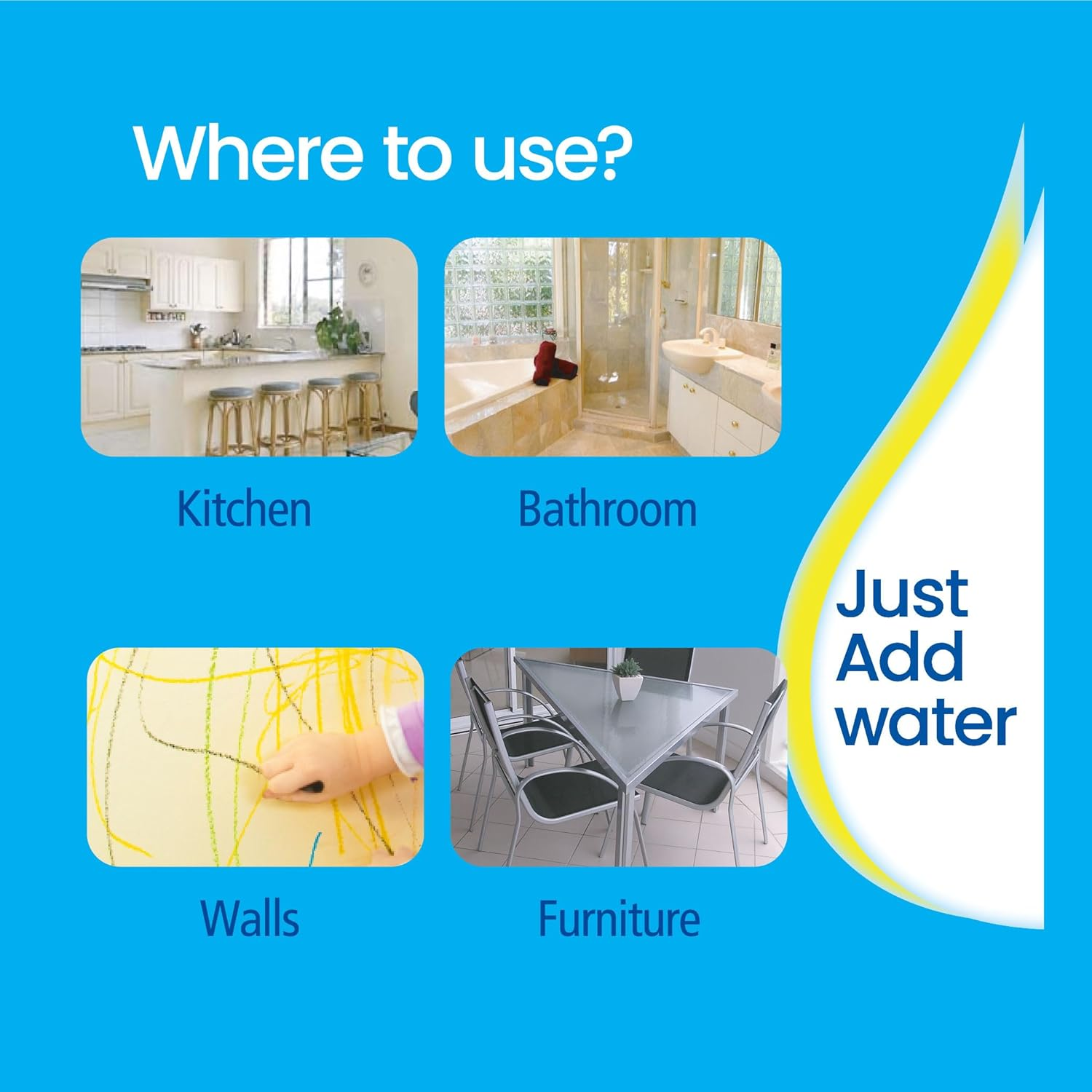 White Magic King Eco Eraser Sponge &ndash; Extra-Large 28 X 11 X 4Cm, Chemical-Free Stain Remover for Walls, Floors, Appliances & More, Micro-Abrasive Technology, Reusable & Long-Lasting image number 3