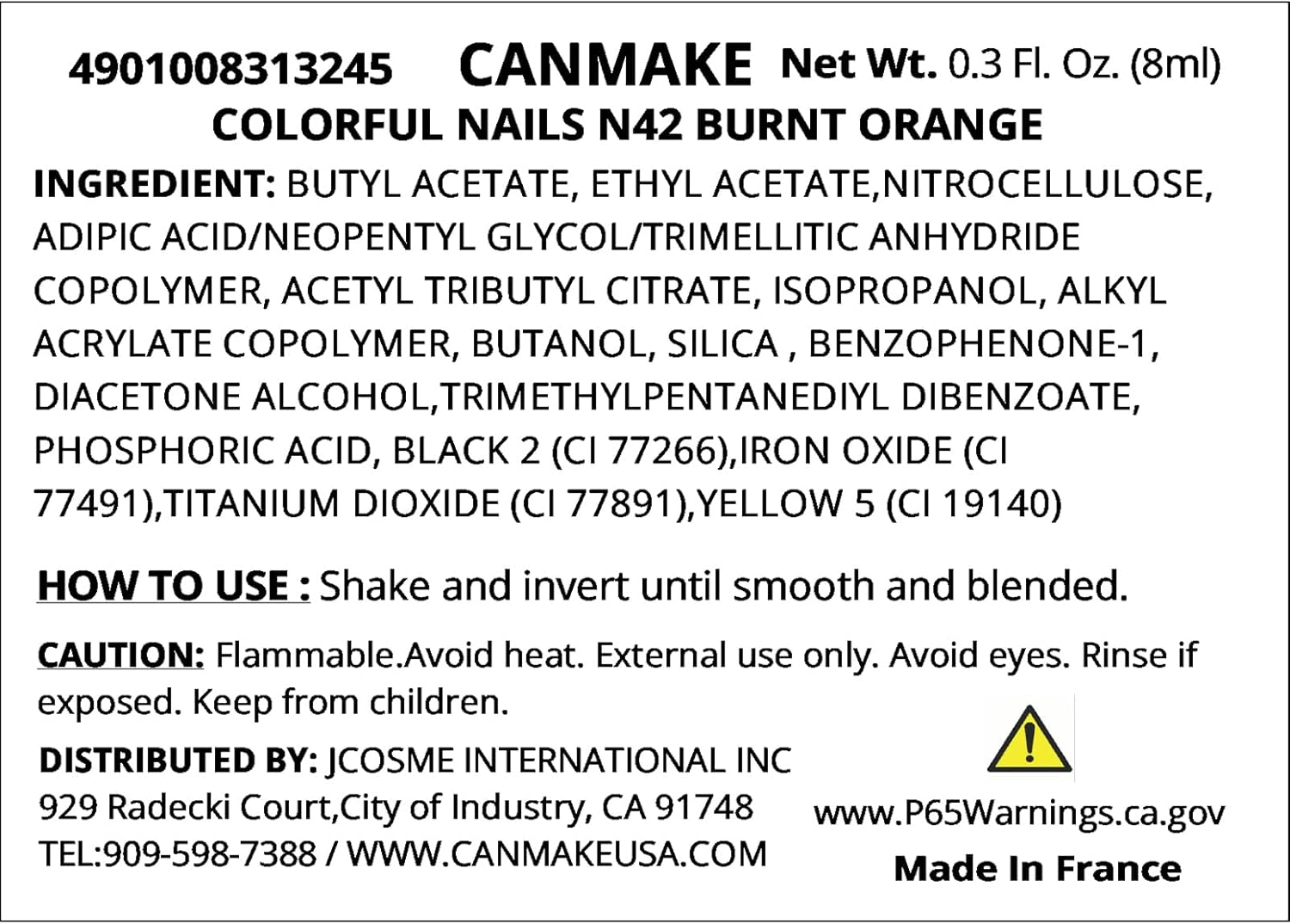 Canmake Colorful Nails N42 Burnt Orange