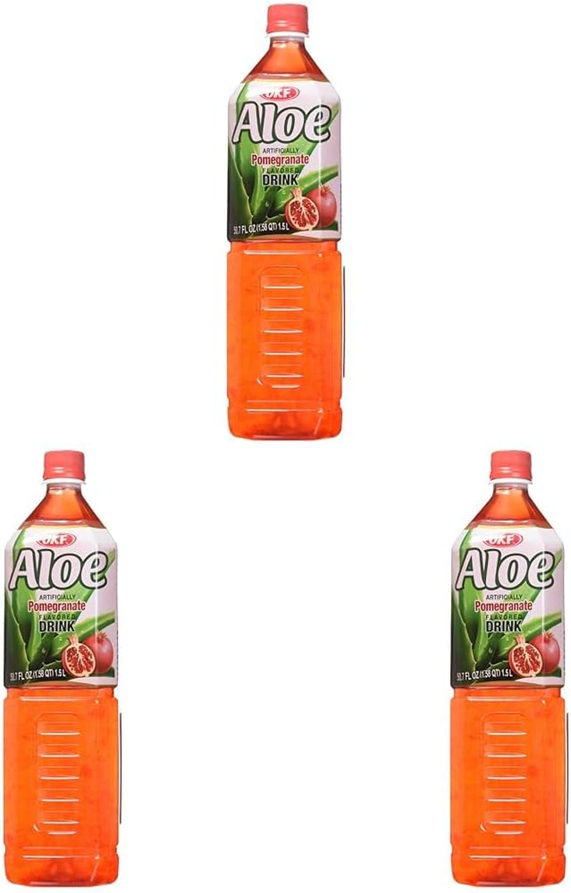 OKF Aloe Vera Pomergranate Flavored Drink 1.5 Liter (Pack of 3) image number 5