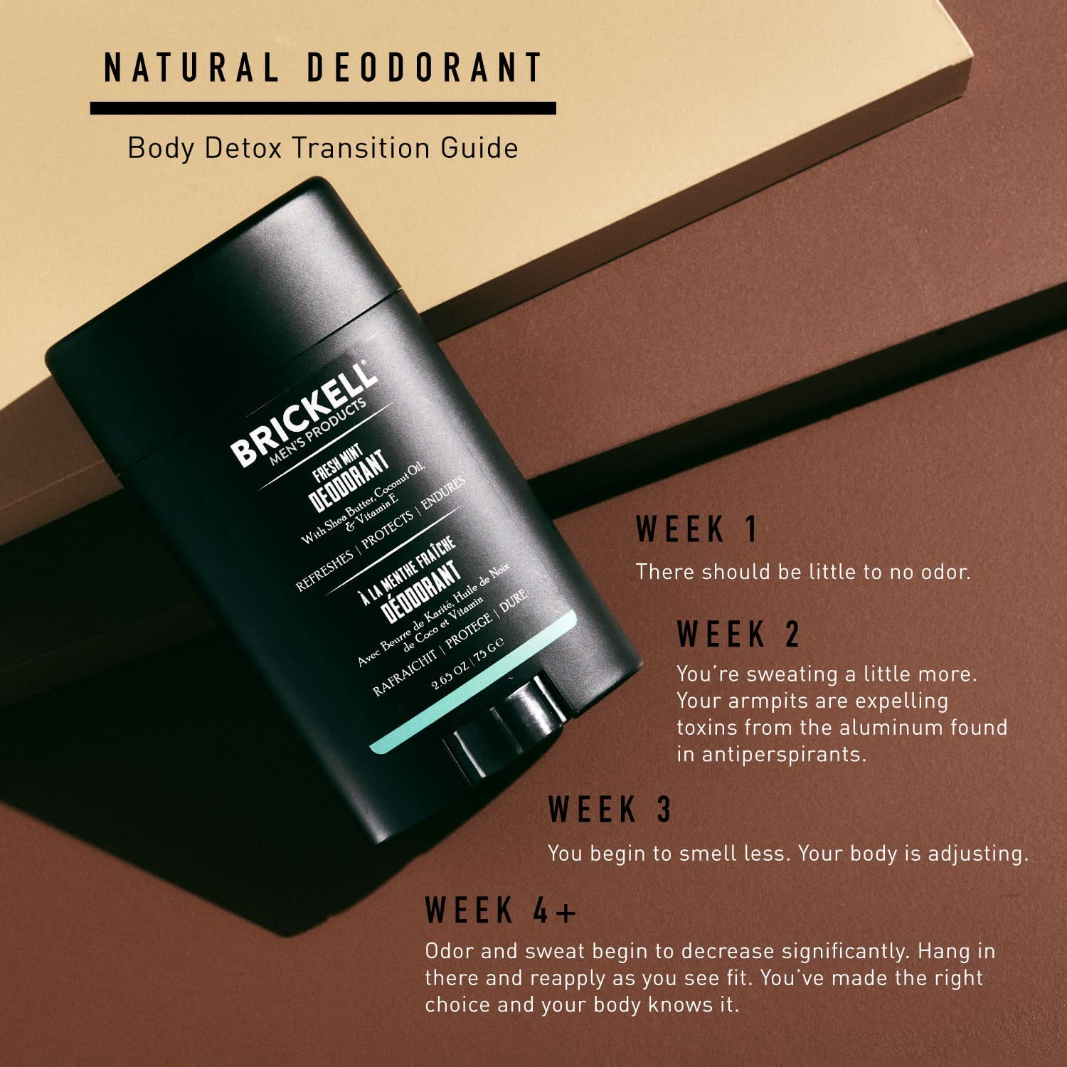 Brickell Men'S Products Natural Deodorant for Men, Natural and Organic, Aluminum, Alcohol, and Baking Soda Free, 2.65 Ounce, Eucalyptus & Mint image number 6
