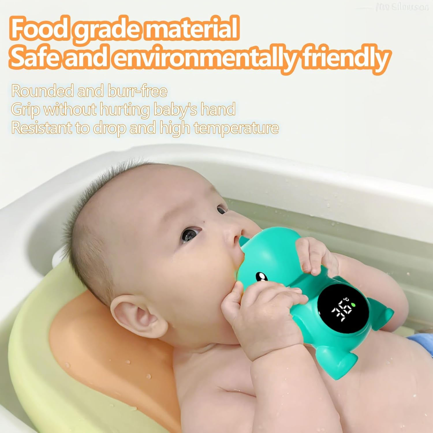 Floating Bathtub Thermometer - Bpa-Free Water Temperature Gauge for Safe & Comfortable Baths（No Bat）