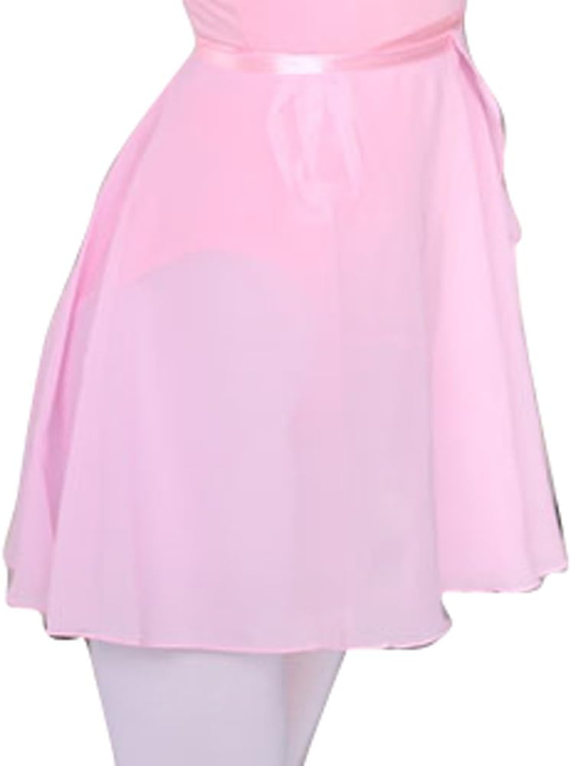 WOOSUN Adult Ladies Ballet Wrap over Scarf Dance Leotard Skate Tutu Skirt Chiffon 38Cm - Dark Red image number 4