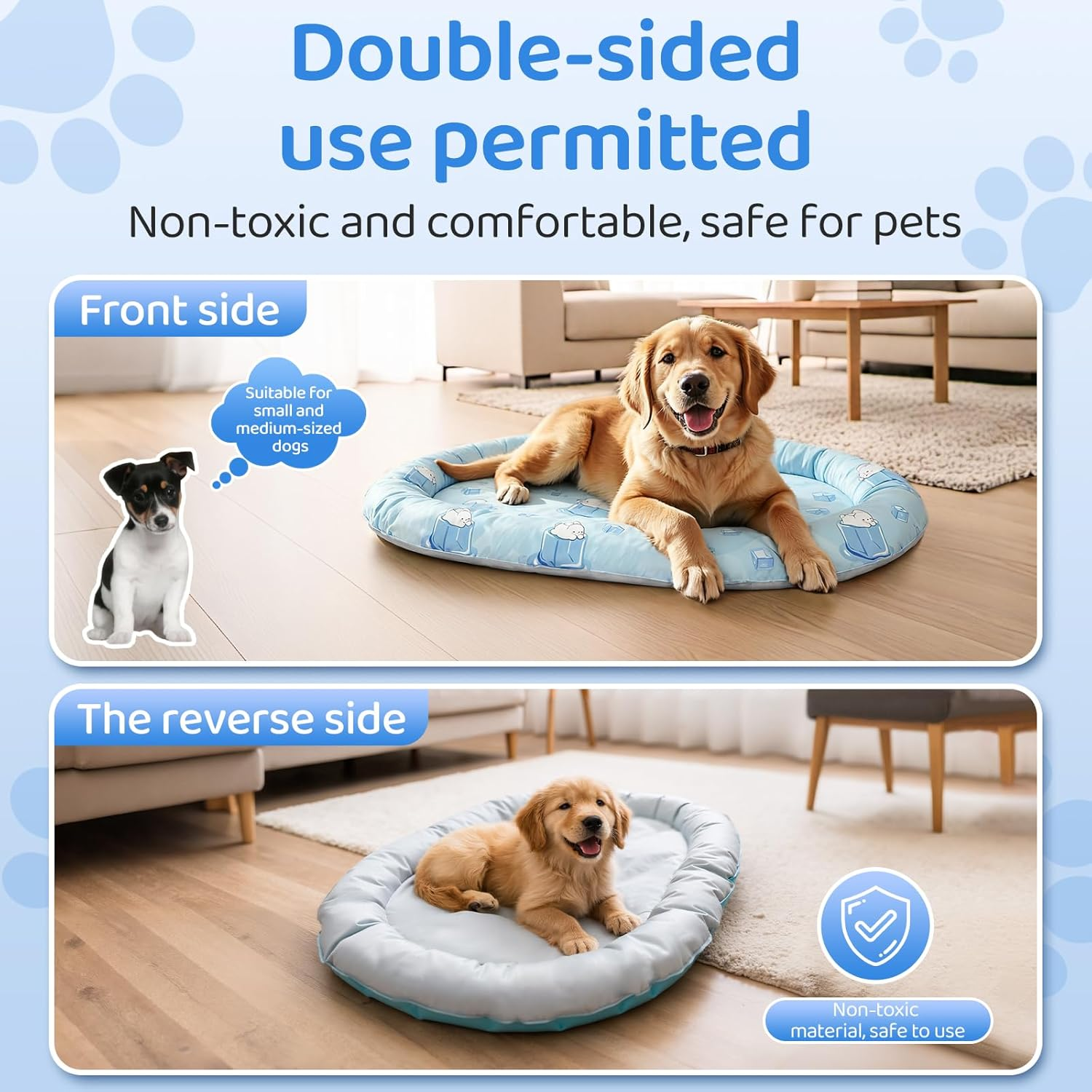 LOVELEDI Dog Cooling Mat - Durable Pet Cooling Pad for Small/Medium Dogs & Cats, Ultra-Comfortable 72X57Cm Dog Sofa Cooling Bed, Endothermic & Easy Clean Portable Ice Mats for Indoor Outdoor Summer image number 1