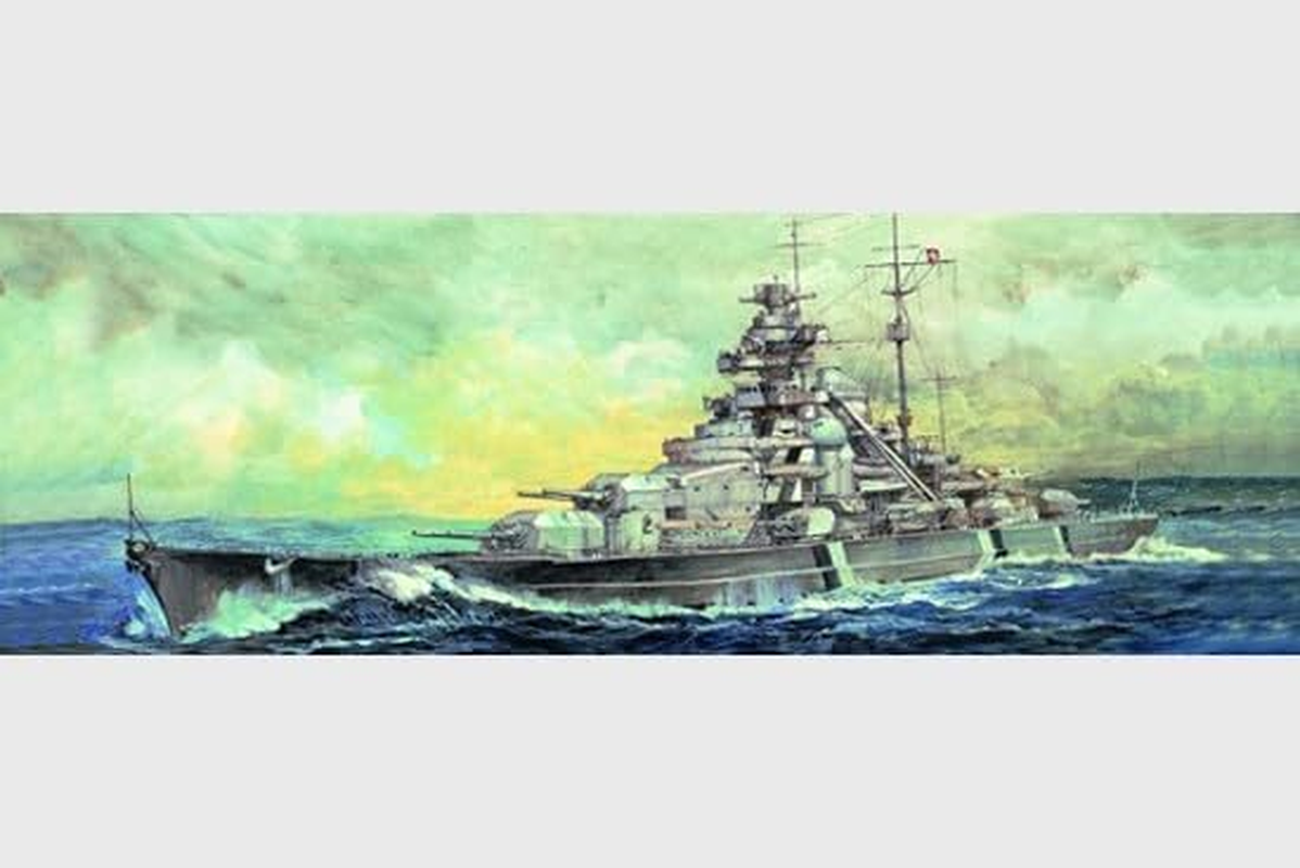 Trumpeter 1/700 Germany Battleship Bismarck 1941 Plastic Model Kit image number 5
