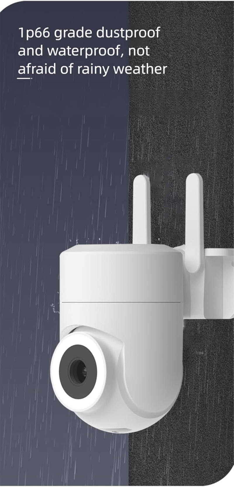 EAAMXUAN Outdoor & Indoor Security Camera 2K 3MP, 355&deg; View, Color Night Vision, IP66 Waterpoof, 2-Way Talk, AI Detection, Alarm. 2.4GHZ Wifi/Sd Support. for Home, Yard, Pet Camera, Warehouse Use. image number 2