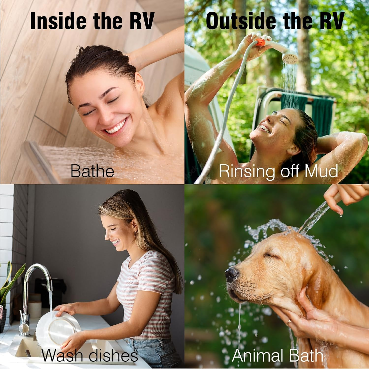 Ranein 65,000 BTU RV Tankless Water Heater, Updated Version, Max 3.9 GPM, with Whtie Door and External Shower, on Demand Instant Hot Water Heater, Start/Stop Thermostat, Compatible with All Rvs - Whtie image number 5