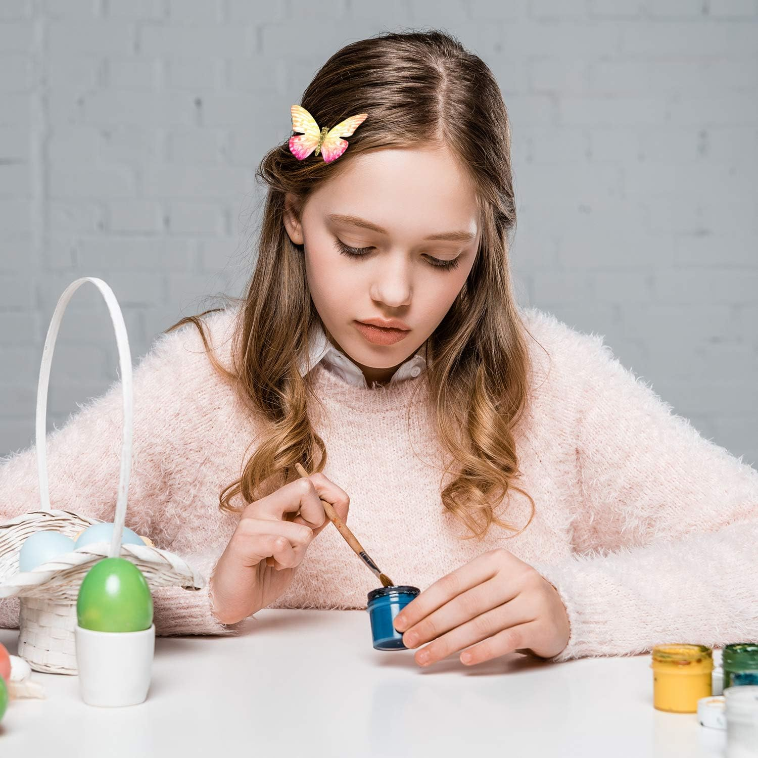 Butterfly Hair Clips Glitter Barrettes Butterfly Snap Hair Clips for Teens Women Hair Accessories 18 Pieces Color Set 2 image number 6