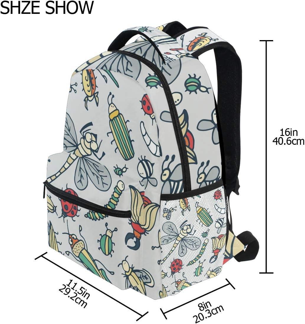 School College Backpack Rucksack Travel Bookbag Outdoor Animals - Bike Red Black Color Flames image number 5