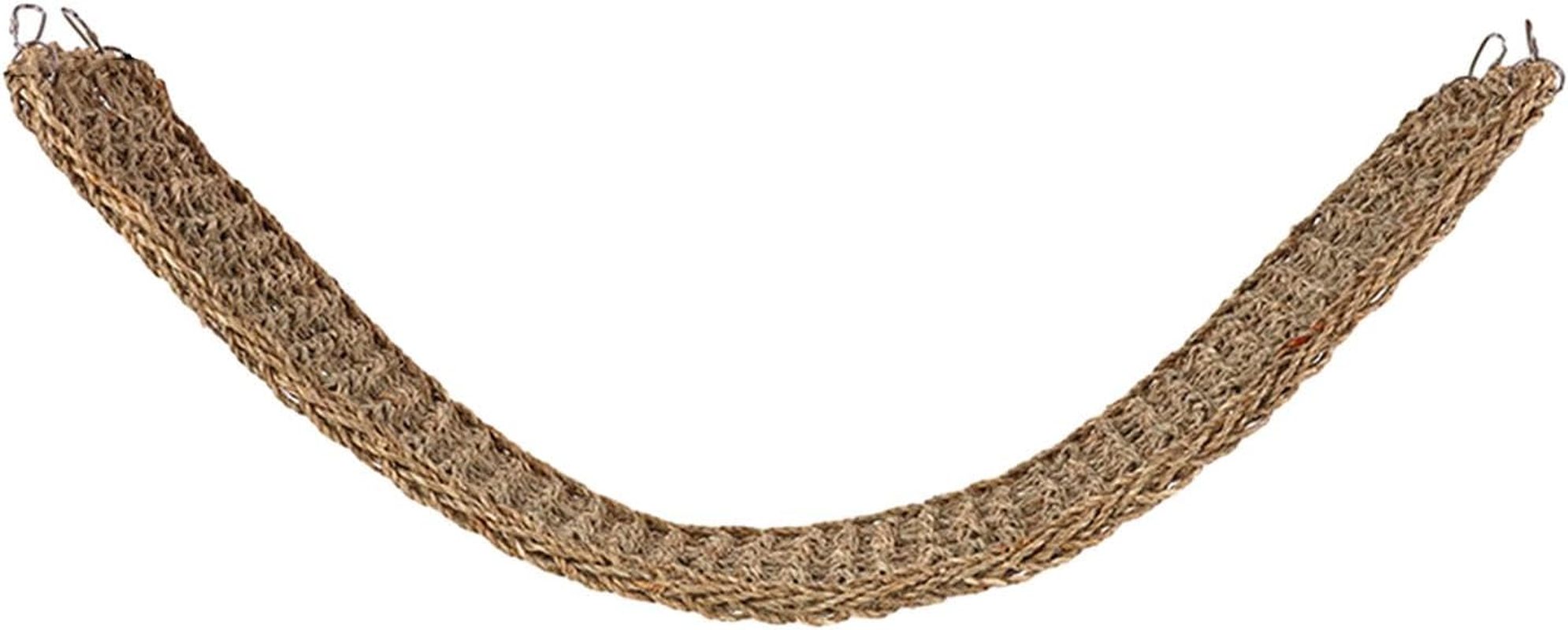 Leefasy Parrot Climbing Rope Ladder Bird Seagrass Mat Activity Center Soft Parrot Hanging Grass Woven Net Hammock for Macaws Walking, 99Cmx18.5Cm image number 5