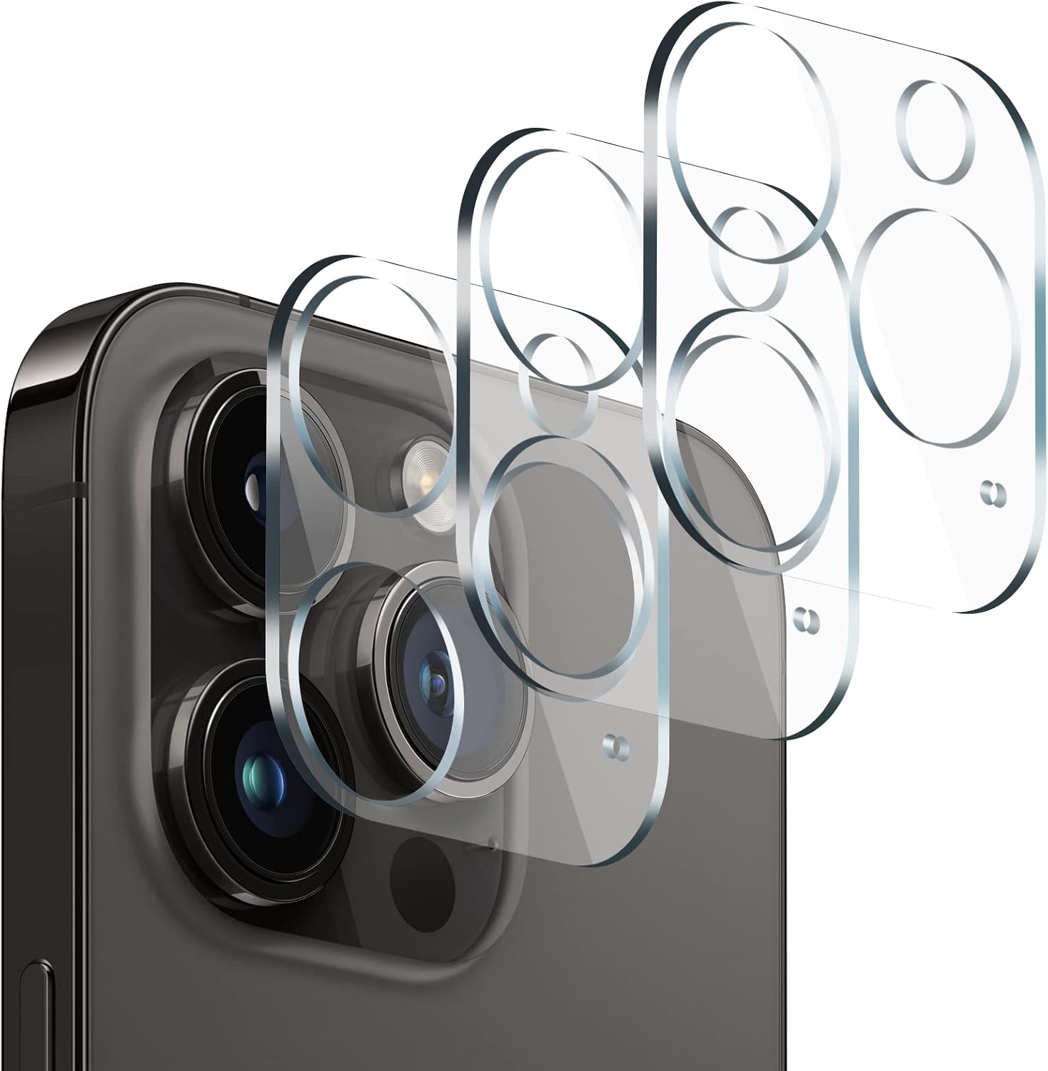 AIYEEN Camera Lens Protector (3 Pack) Compatible with Iphone 12 Pro Max Camera Lens Cover Protection, HD Clear Anti-Scratch