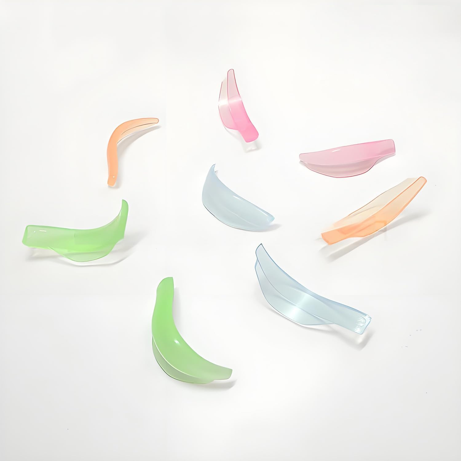 8 Silicone Eyelash Curling Shields,4 Sizes of Reusable Eyelash Curlers,Self-Adhesive Curling Pads,Diy Kit Suitable for All Eye Shapes image number 2