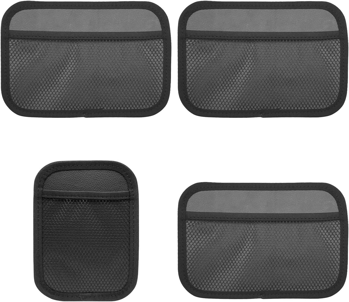 INNOLIFE Car Net Pocket Side Clutter Scattered Storage Phone Holder Strong Paste Organizer 8"X5.75"(3Pcs L, 1Pcs S) image number 6