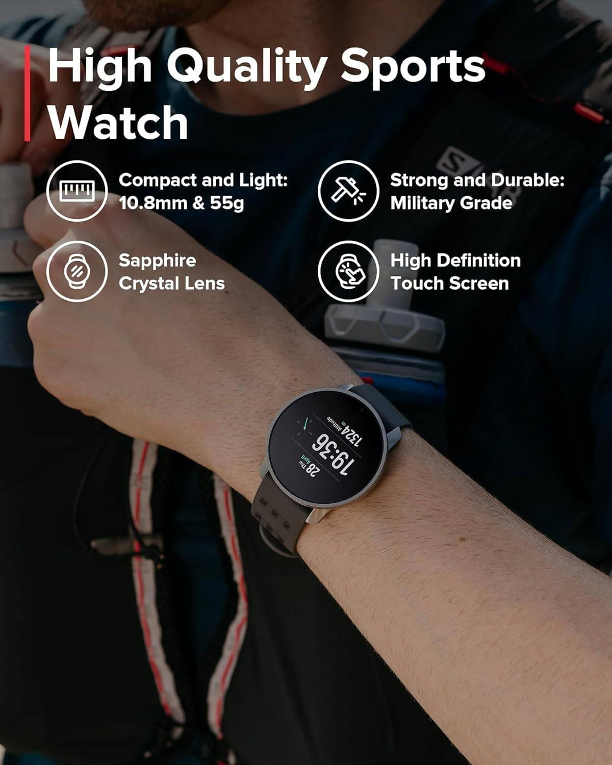 Suunto 9 Peak Pro GPS Sports Watch, All Black image number 5