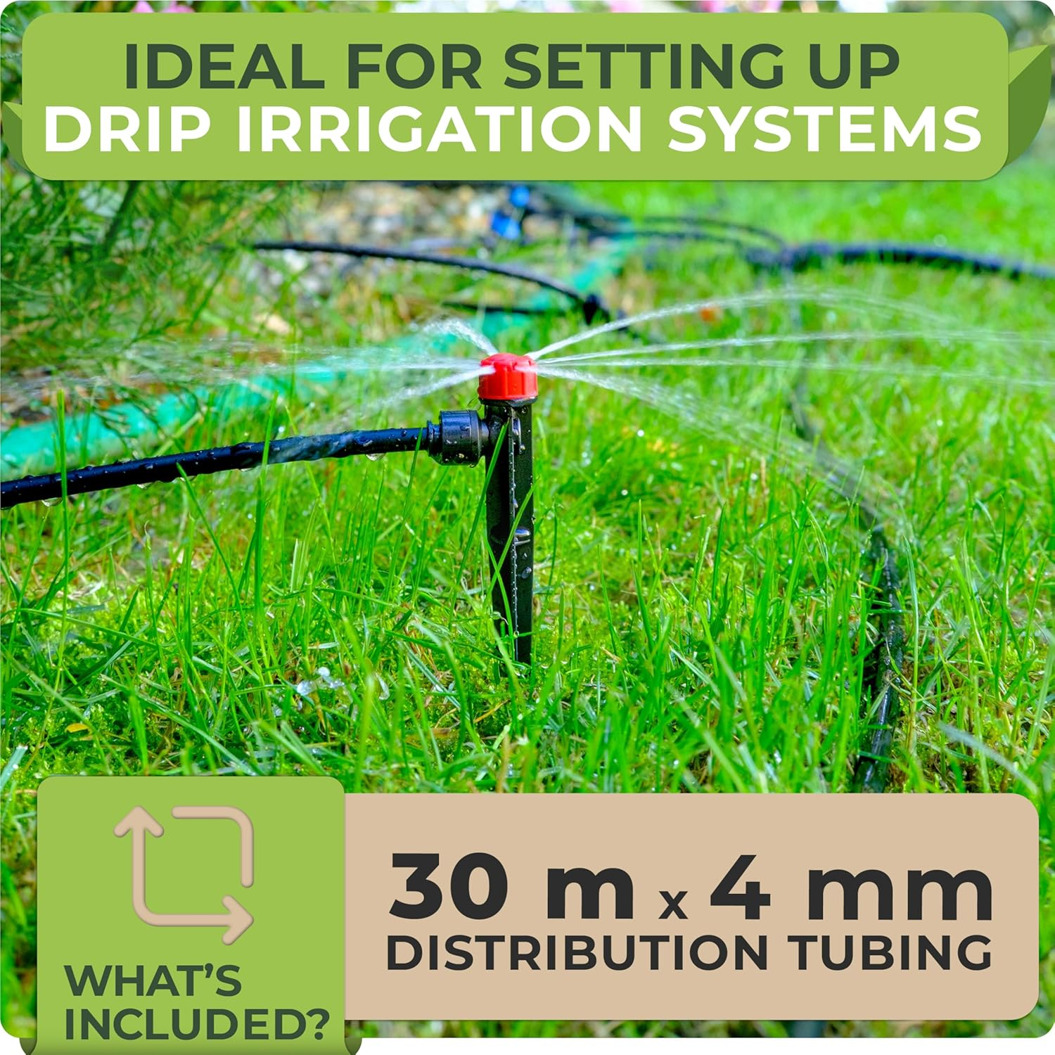 CARPATHEN 1/4 Drip Irrigation Tubing 100Ft - Black Drip Irrigation Hose Push-To-Connect Compatible - for DIY Garden Irrigation System, Misting, or Blank Distribution Tubing for Any Gardening Project image number 4