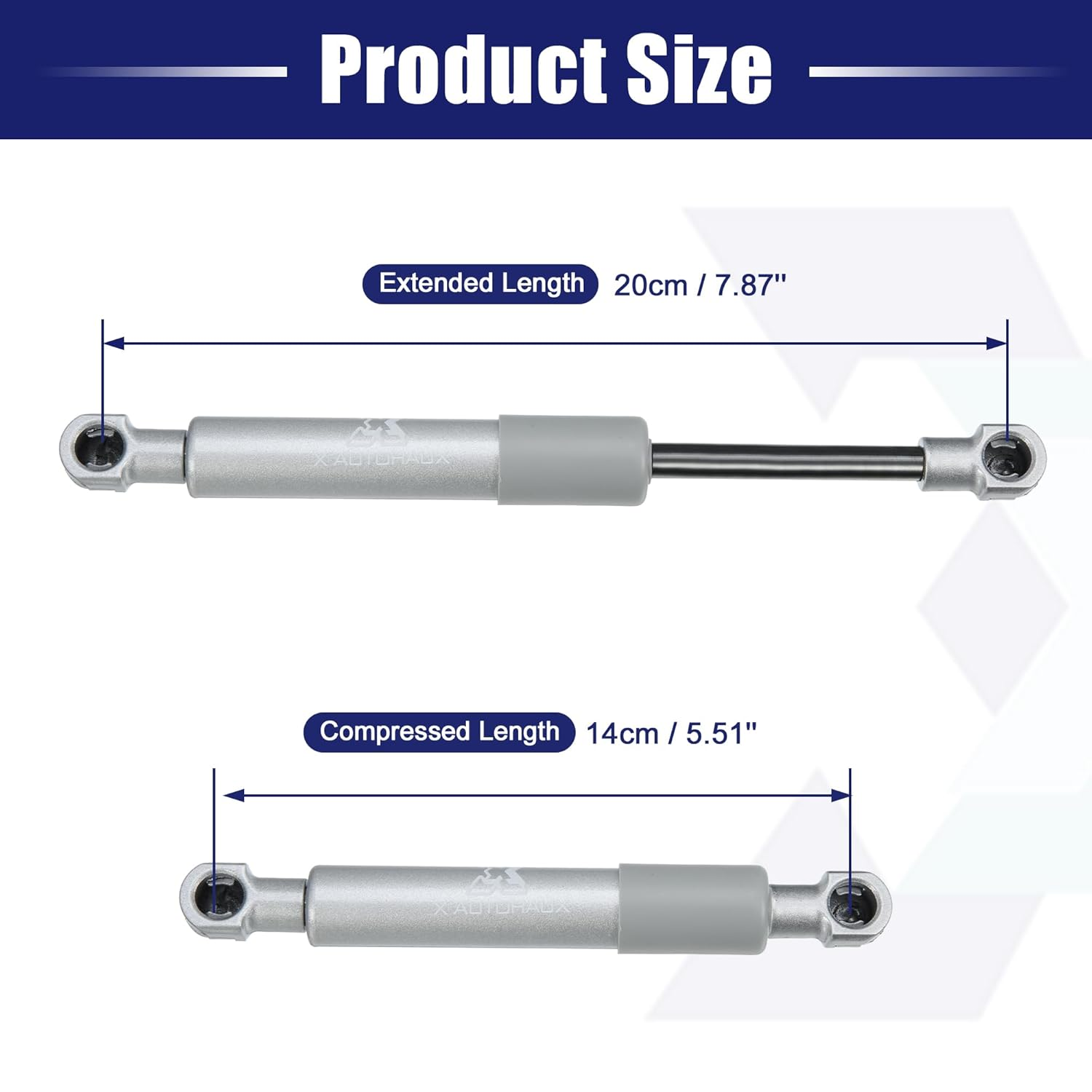 X AUTOHAUX 2Pcs 8Inch 250N/55Lbs Gas Struts Shocks Lift Supports Lid Supports Lid Stay Silver Tone RV Cabinet Lift Support image number 6