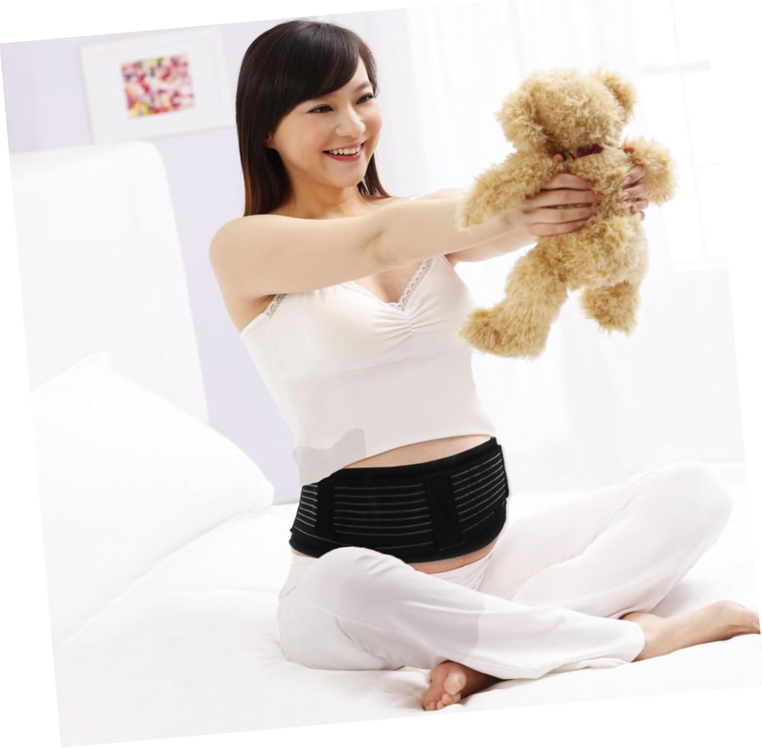 LIFKOME Pelvic Correction Belt for Women Abdominal Band Compression Shapewear for Postpartum Pelvic Support Brace for Maternity Underwear Use Black image number 5