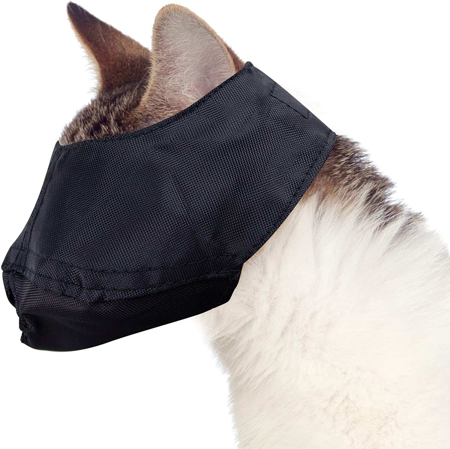Downtown Pet Supply - Cat Muzzle for Grooming - Gentle and Soft Muzzle - Cat Grooming Supplies - Nylon - Small image number 3