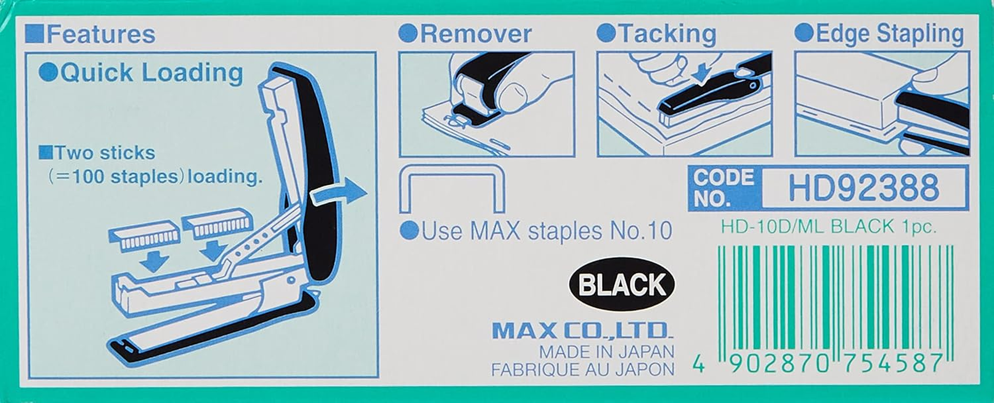 Max Stapler HD-10D Black image number 1