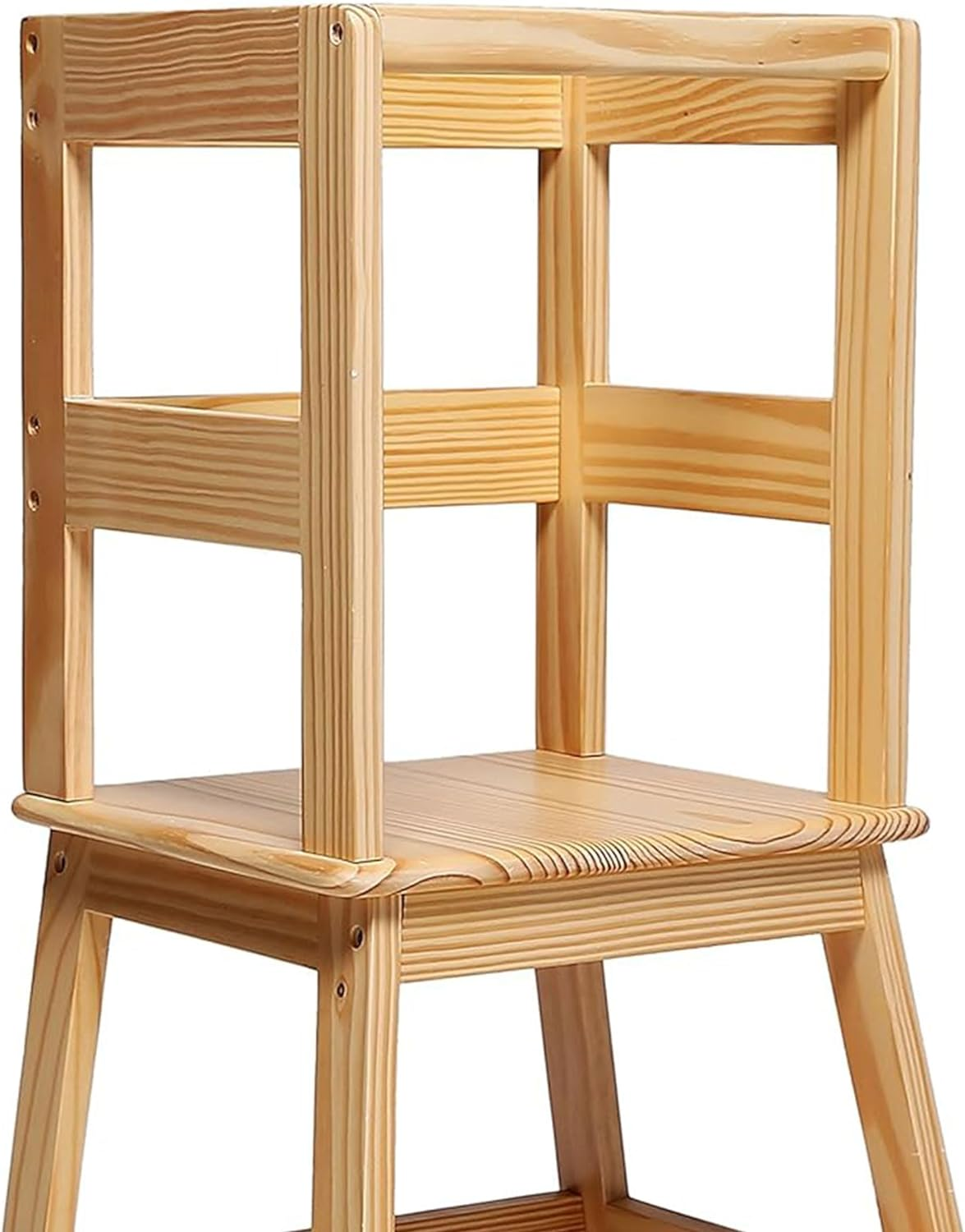 SDADI Kids Kitchen Step Stool with Safety Rail - for Toddlers 18 Months and Older, Natural LT01N image number 6