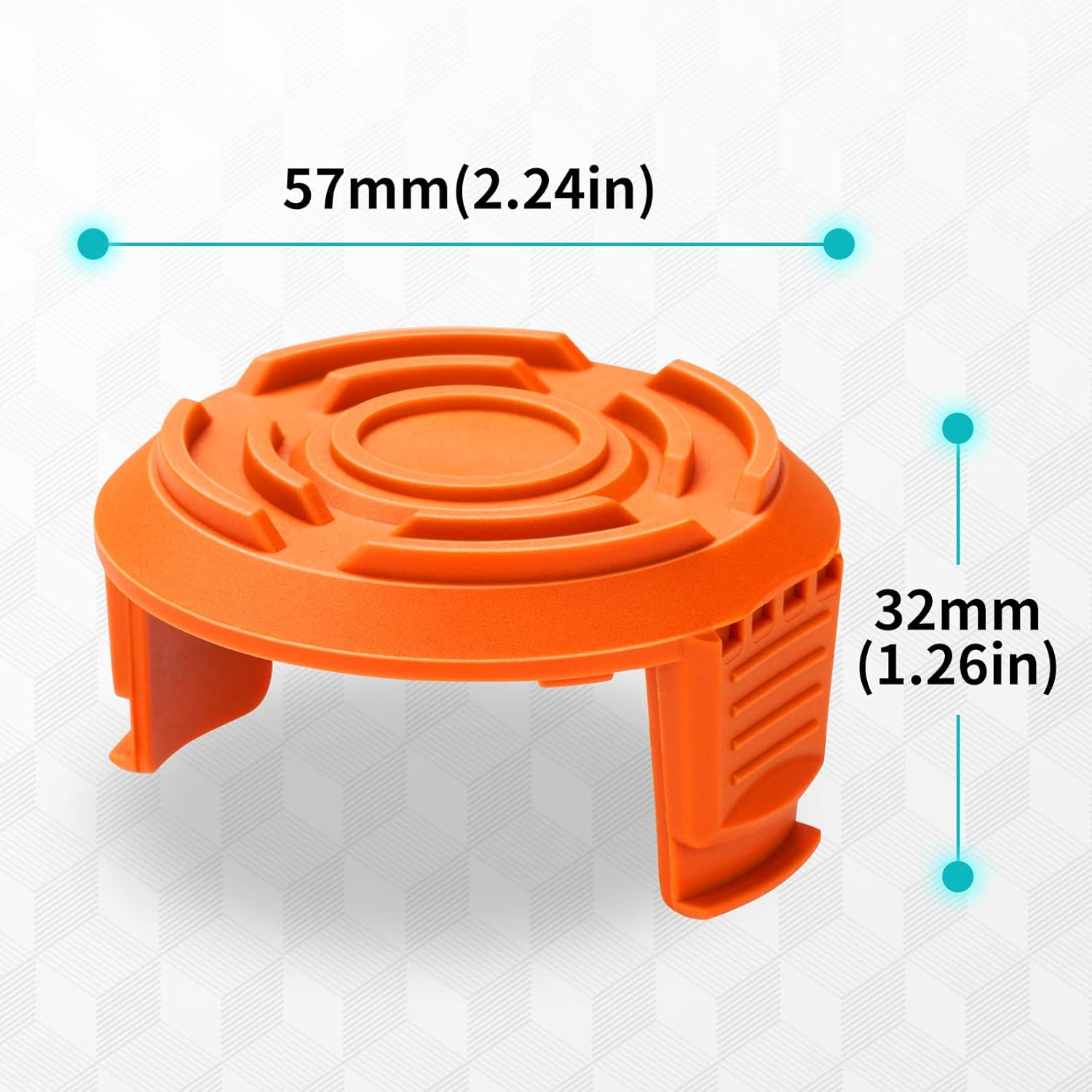 Spool Cap Cover for Worx,Trimmer Replacement Spool Cap Covers for Worx,Suitable for Worx Weed Eater (3 Pack) image number 3