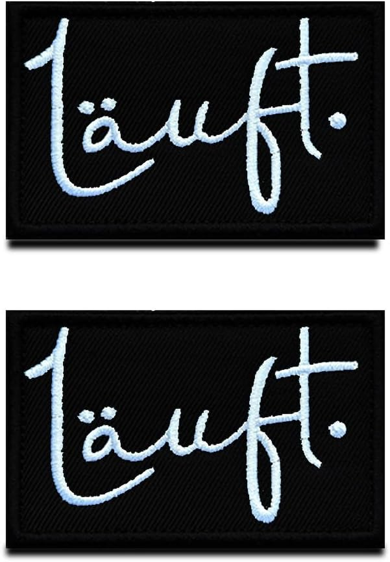 Pack of 2 Running Lies Funny Morale Embroidered Tactical Military Patches Badge Emblem Applique for Clothing Uniform Military Jackets Caps Backpacks Biker and More - Azkaban image number 7