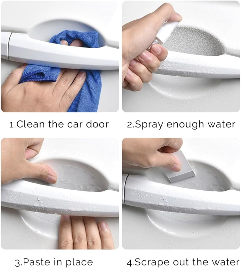 GRTHTATI 10Pcs Clear Car Door Handle Scratch Potector TPU Car Door Sticker Universal Protective Films for Vehicles (Clear) - Clear image number 6