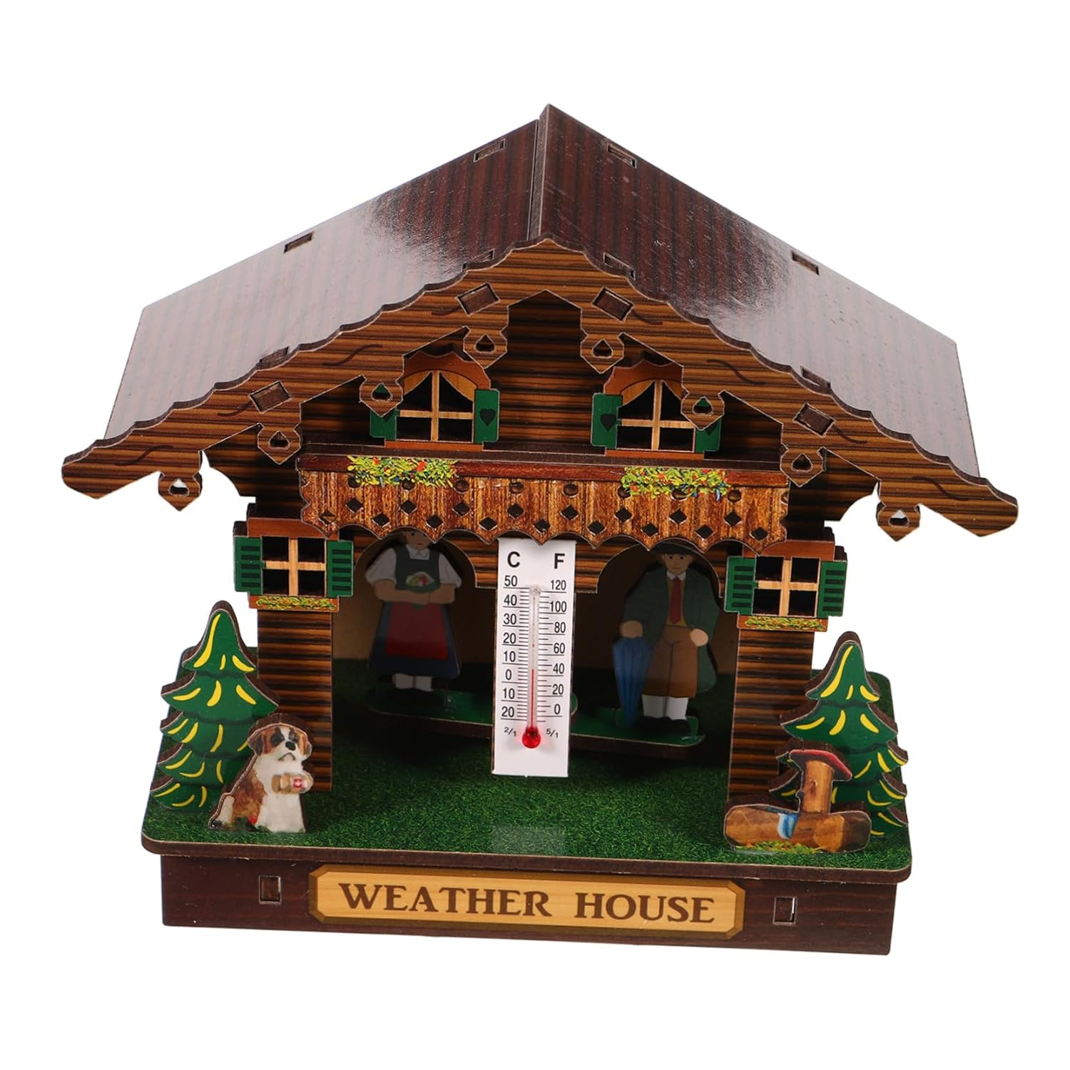 UPKOCH Wall Mount Thermometer Hygrometer Barometer Indoor Weather Station for Home Office Room High Precision Temperature and Humidity Measurement image number 1