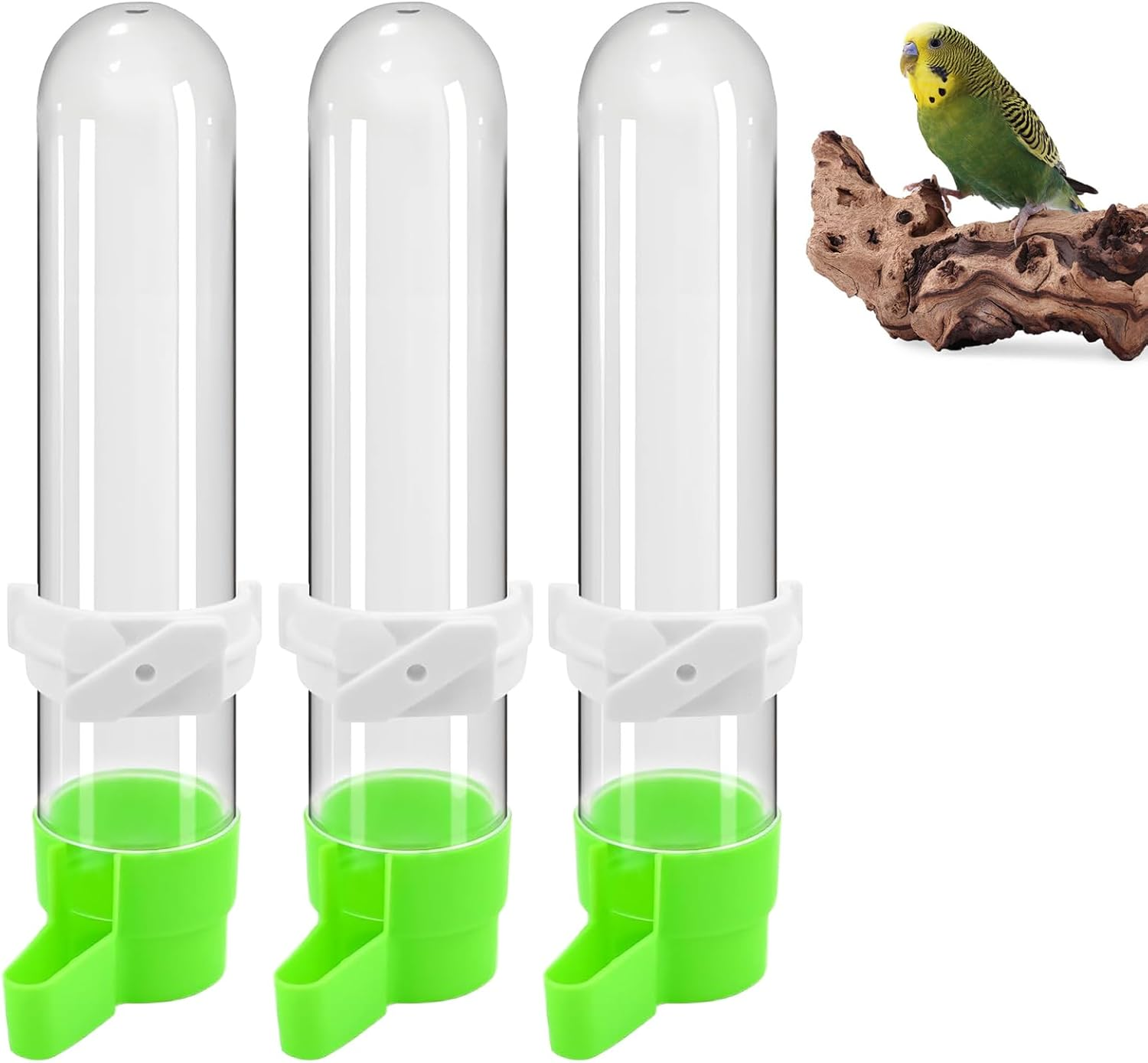 3 Pieces Bird Water Dispenser, Bird Feeder Drinker for Cage, Bird Feeder for Birds, Parrots, Drinkers, Birds, Automatic Water Dispenser, Drinkers & Accessories for Birds, for Ornamental Birds, image number 1