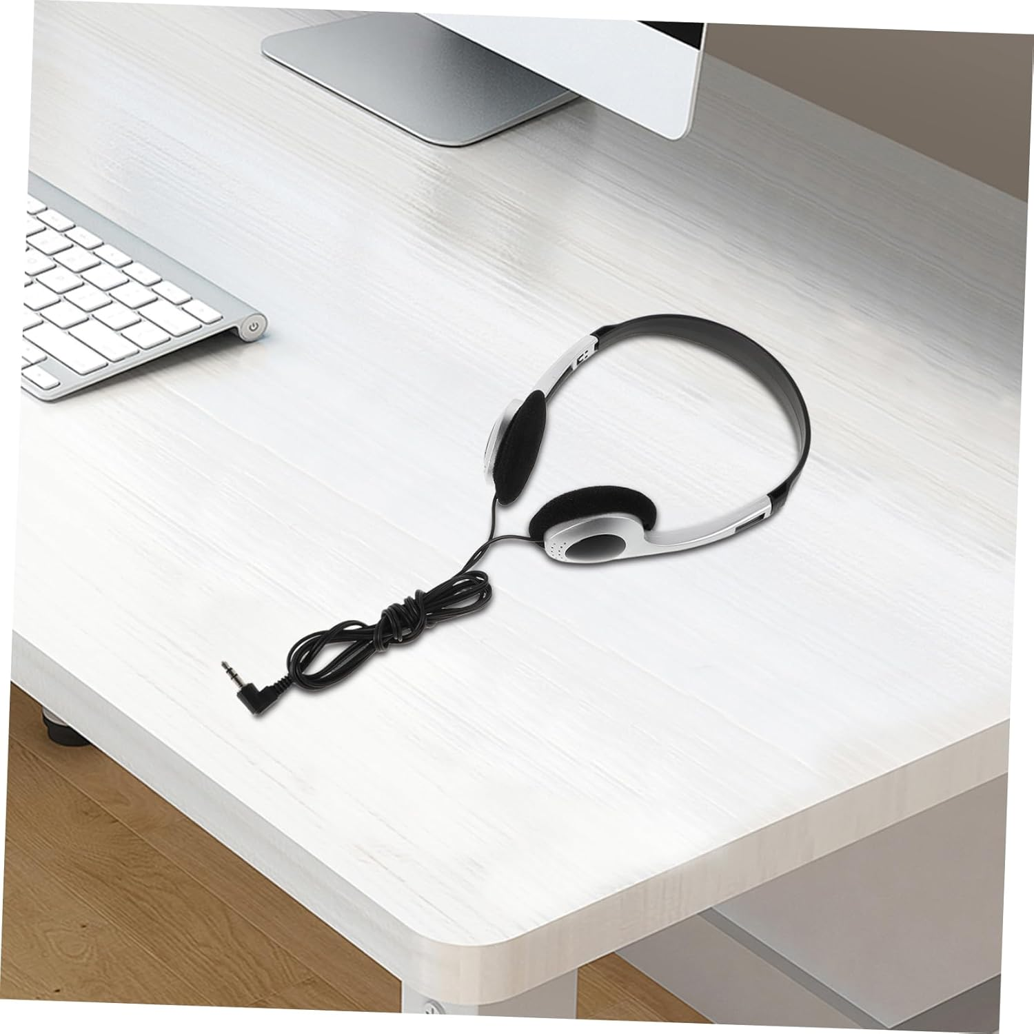 COHEALI Retro Wired Ear Headphones for Women and Lightweight Design Type C Adapter Comfortable Ergonomic Fit for School Library Travel Compatible with Computers Phones Tablets image number 6