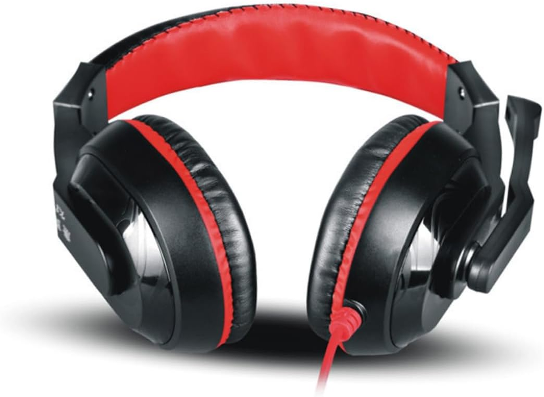 FONDOTIN Wired Adjustable Gamer Headphones with Mic PC Headset for Gaming and Studio Use Over-Ear Stereo Headphones with Noise-Canceling Microphone Suitable for Laptop and Desktop Random Color