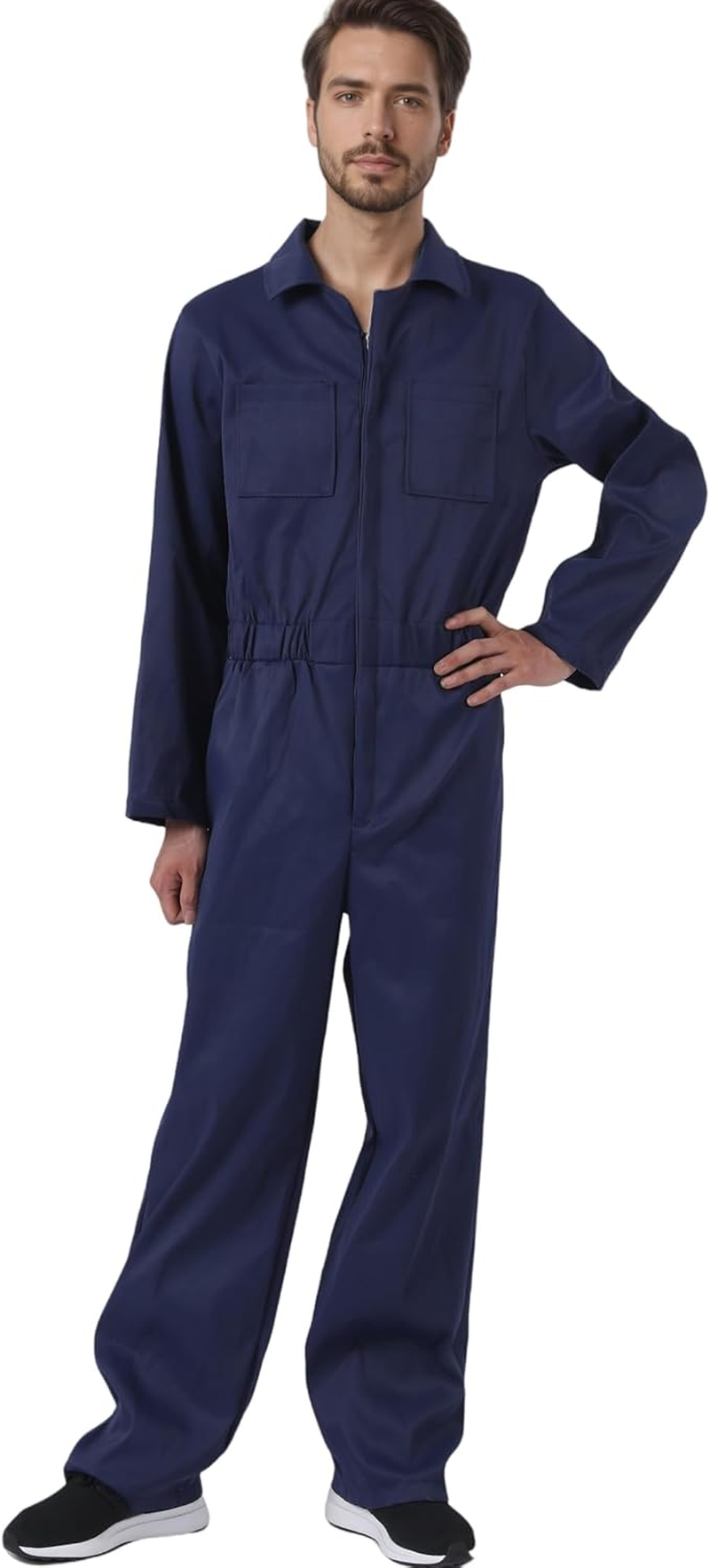 Michael Costume Overalls Men Adult Halloween Costumes Jumpsuit with 2 Chest Pockets image number 3