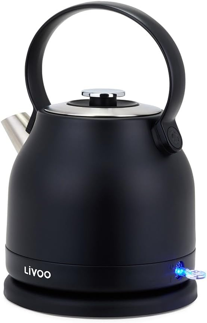 Livoo Retro Kettle 1.5L DOD202C - 1850-2200W, Stainless Steel, 360&deg; Rotation, Hidden Resistance image number 1